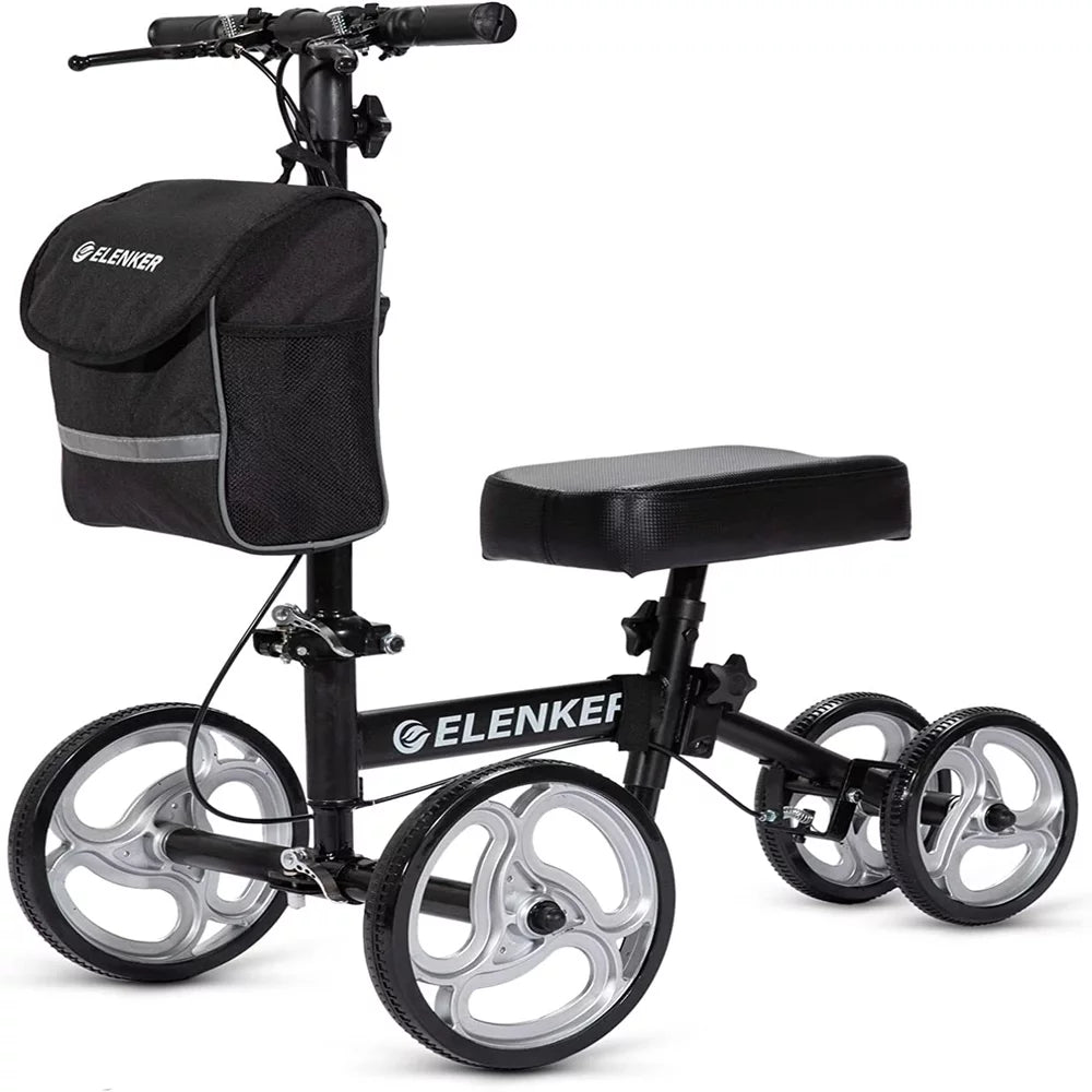 Drive Medical Steerable Knee Walker Scooter &ndash; Crutch Alternative for Injury Recovery