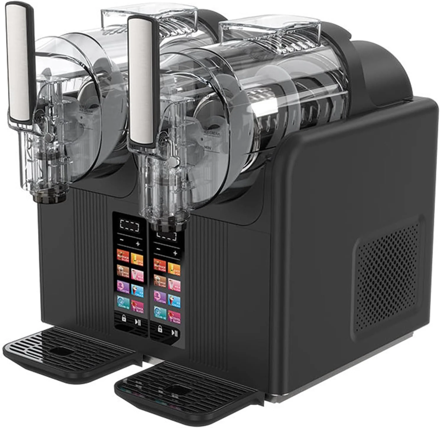 CGLYYDS Eismaschine, 39,8 × 19 × 40,7 cm, 2,0 l / 68 oz, 185 W, Schwarz, Slush-EIS-Maschine, Kaltgetränkemaschine