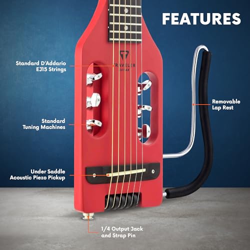 Chitarra elettroacustica Traveler Guitar Ultra Light, rosso vintage (ULA VRDM) : Strumenti Musicali