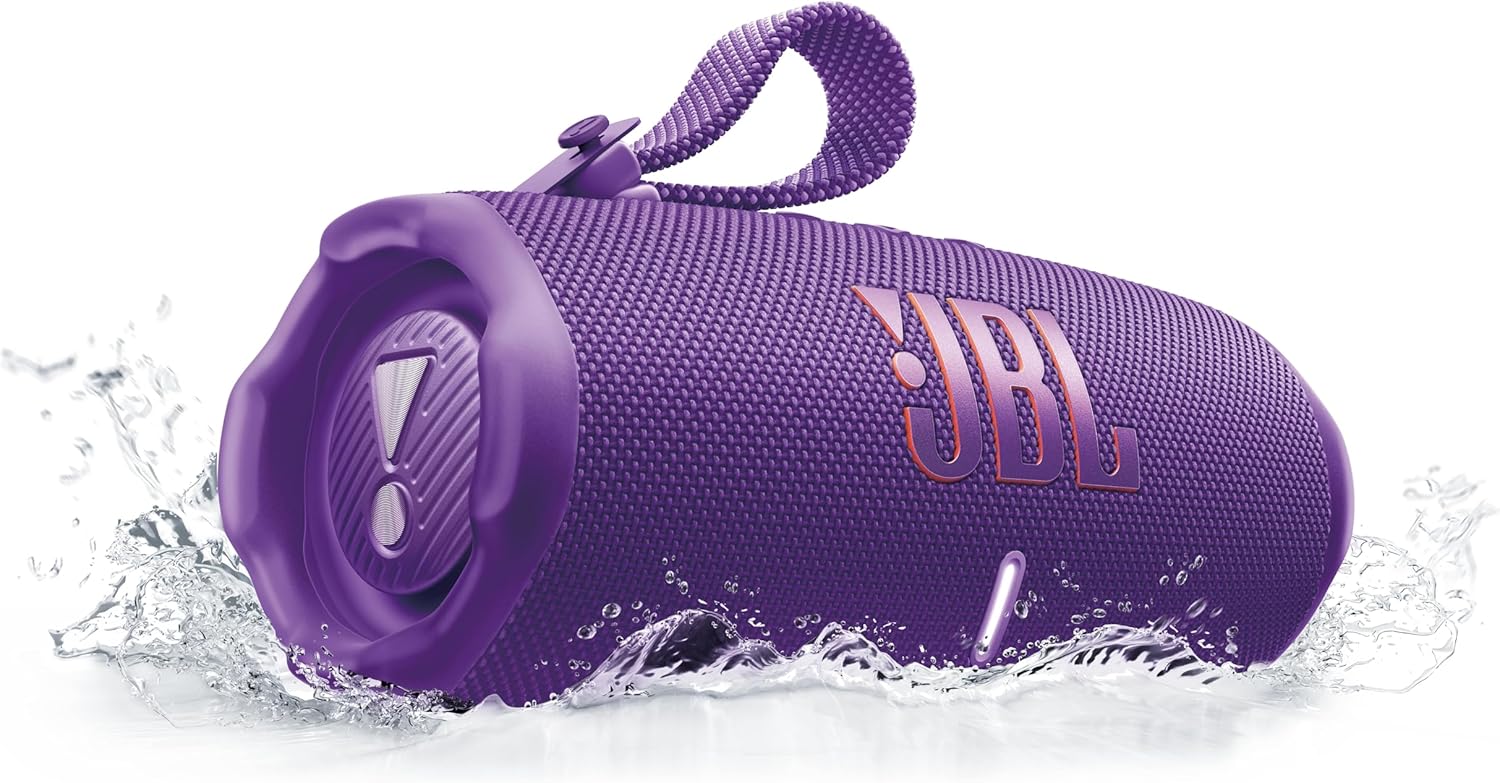 JBL Charge 6 Portable Wireless Bluetooth Speaker, 28 Hours of Autonomy, IP68 Waterproof, Dustproof and Shockproof, Pro Sound with AI Boost, Auracast Multi-Speaker Connection, Black
