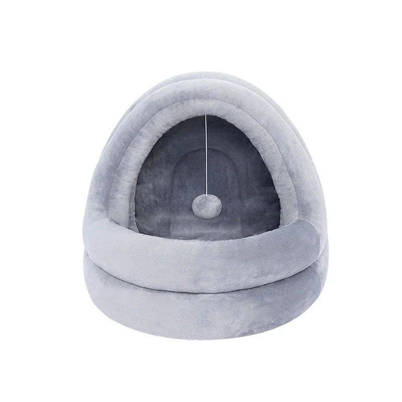 Luxury Indoor Cat Cave Bed with Soft Cushion & Cosy Hideaway Design
