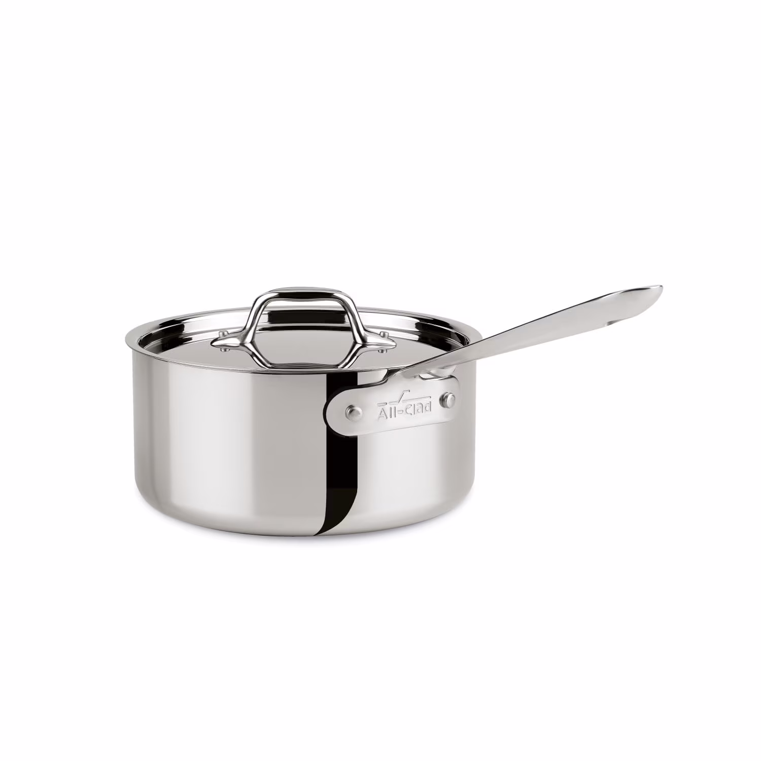 All-Clad D3 Stainless 3-ply Bonded Cookware, Sauce Pan with lid, 3 quart
