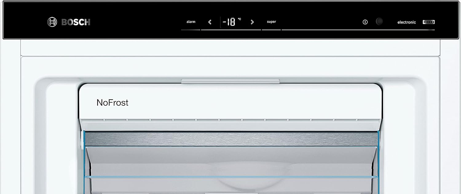 Bosch GSN51AWDV Serie 6 XXL-Gefrierschrank, 161 x 70 cm extra breit, 289 L, NoFrost nie wieder abtauen, LED-Beleuchtung gleichmäßige Ausleuchtung, BigBox Platz für großes Gefriergut, Weiß