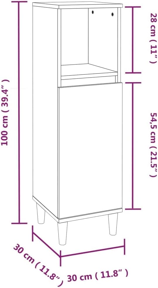 vidaXL Badmöbel Set 3-TLG., Badschrank Holzbeine, Badezimmer Unterschrank Hochschrank Midischrank, Badezimmermöbel, Weiß Holzwerkstoff