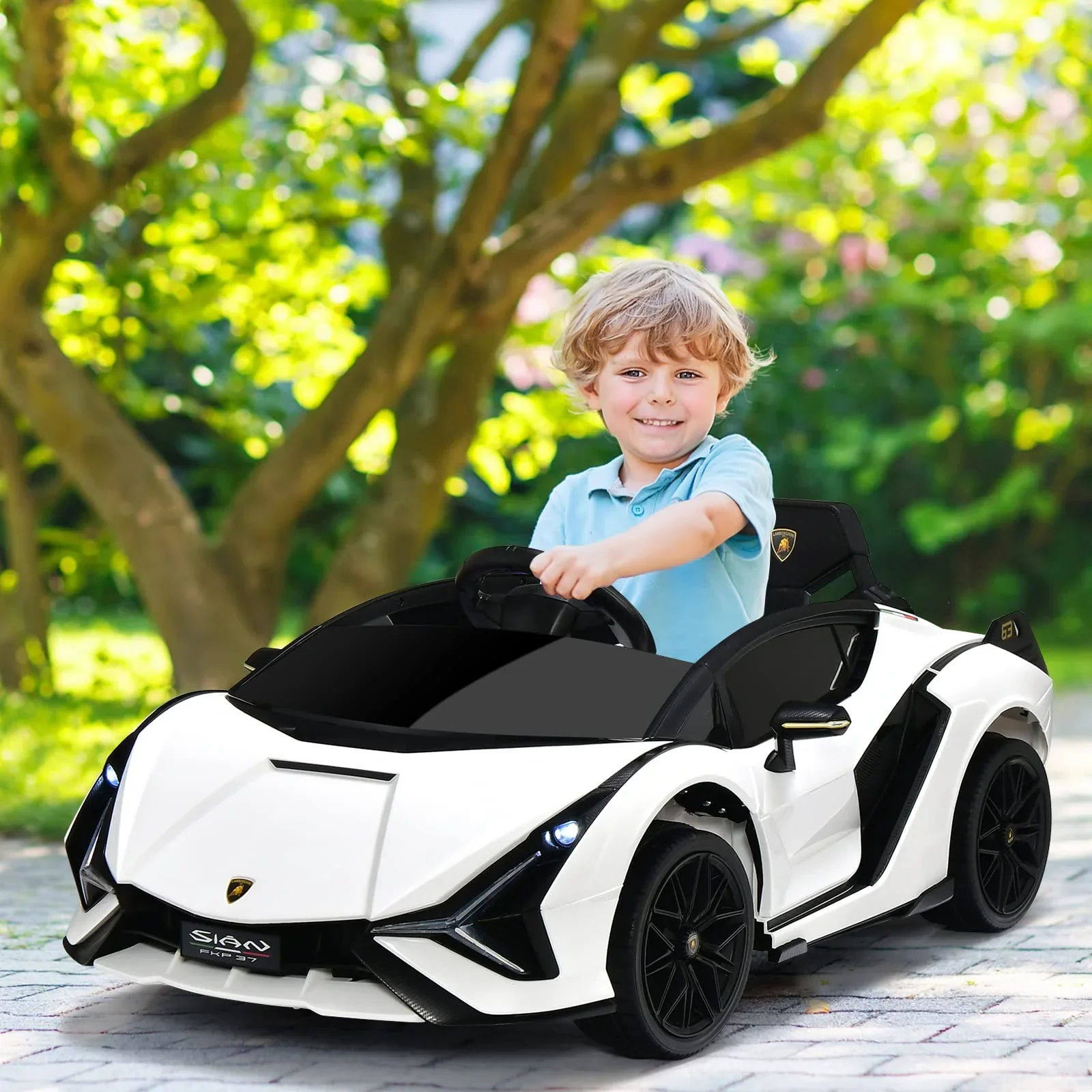 Lamborghini Licenciado Eléctrico con Suspensión y Bluetooth