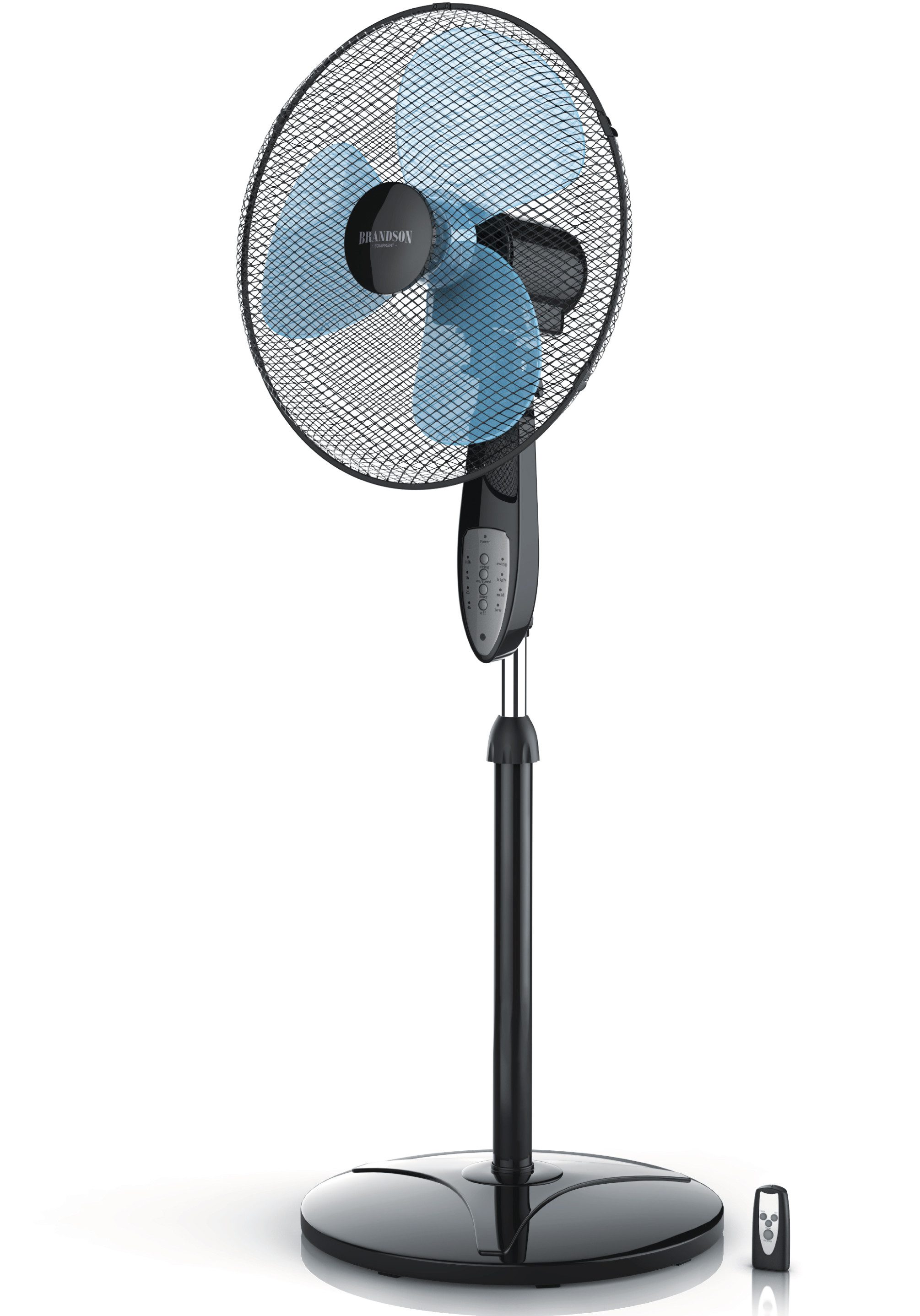Standventilator Standlüfter mit Fernbedienung, Neigbar 30°, Oszillation 80°, 50W