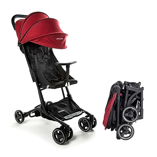 Passeggino leggero 25 kg portata ZANCLEM   Reclinabile Super Accessoriato con Chiusura Ombrello| Passeggino compatto con Cintura 5 Punti e Freno a Pedale   passeggino da viaggio aereo : Prima infanzia