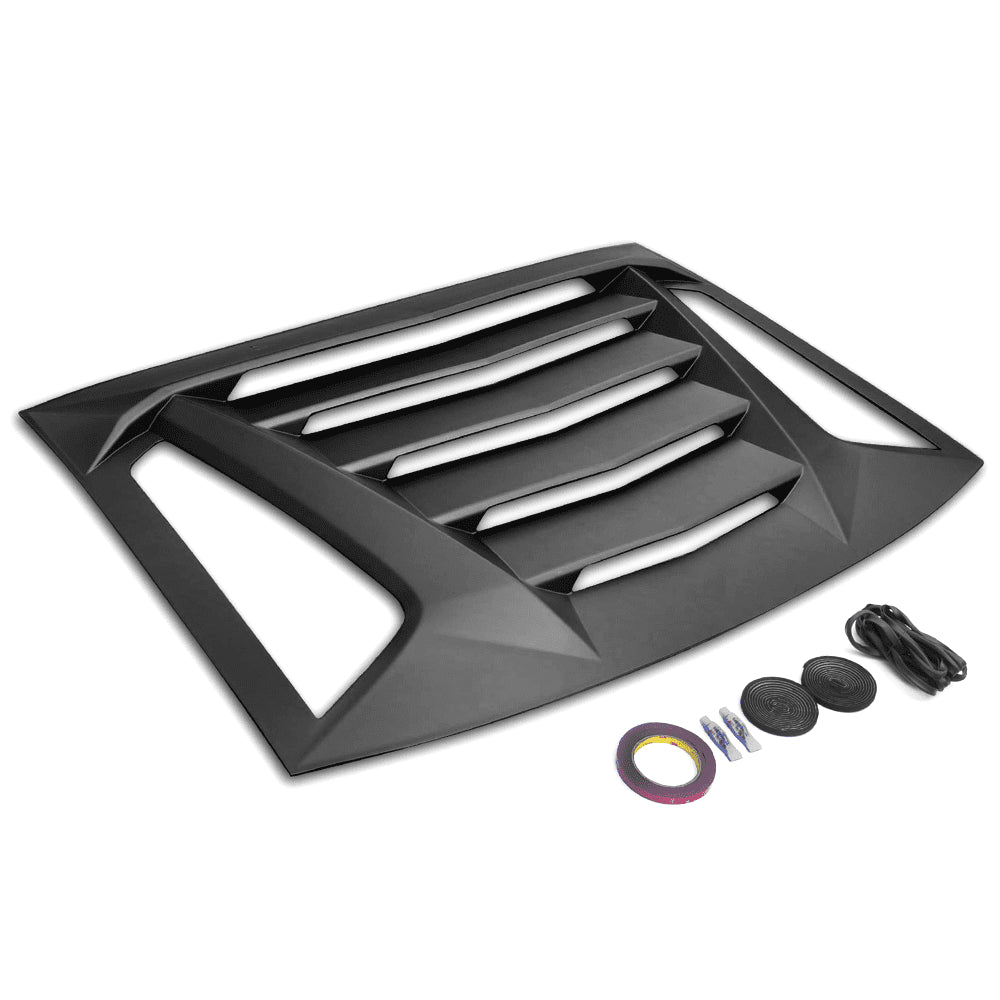 Ikon Motorsports Compatible with 11 23 Dodge Charger Ikon V2 Style Rear Window Louver Sun Shade Cover Windshield Vent 2011 2012 2013 2014 2015 2016 2017 2018 2019 2020