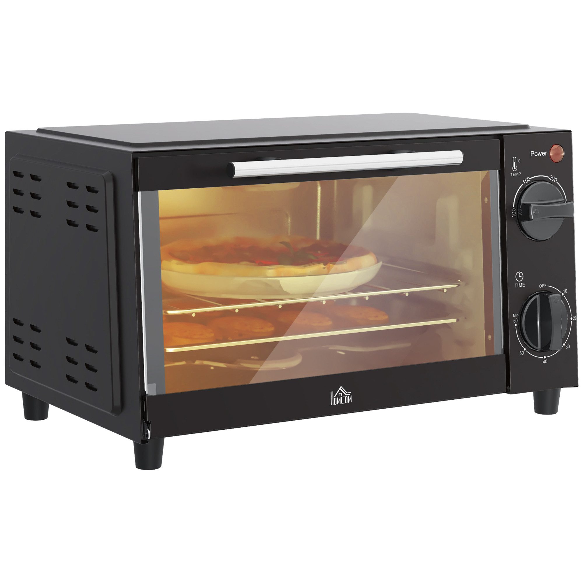 Minibackofen 9L, mit Backblech, Grillrost, 100 °C-230 °C