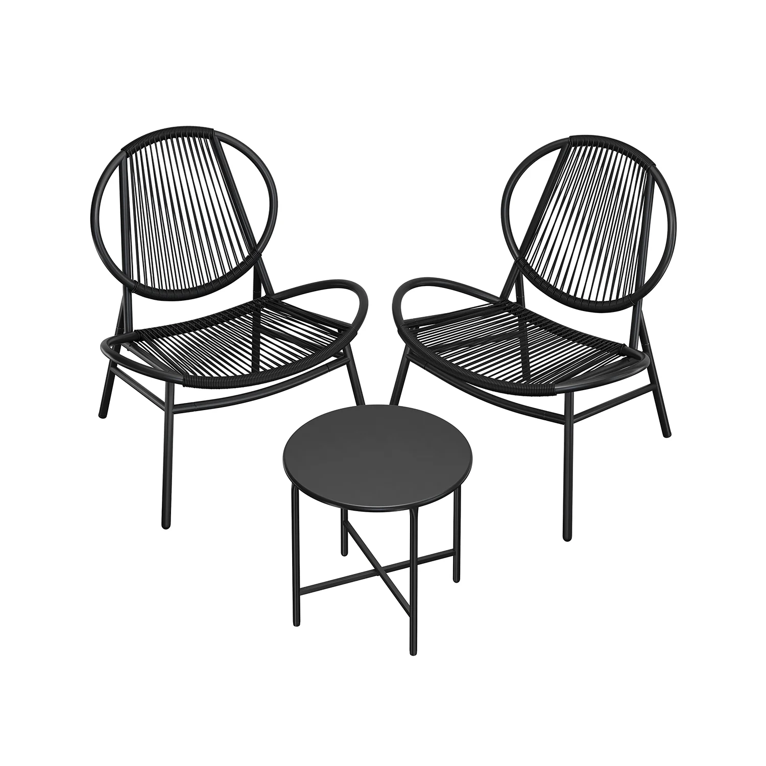 2025 SONGMICS balkonmeubelset 3-delig met tafel en 2 stoelen