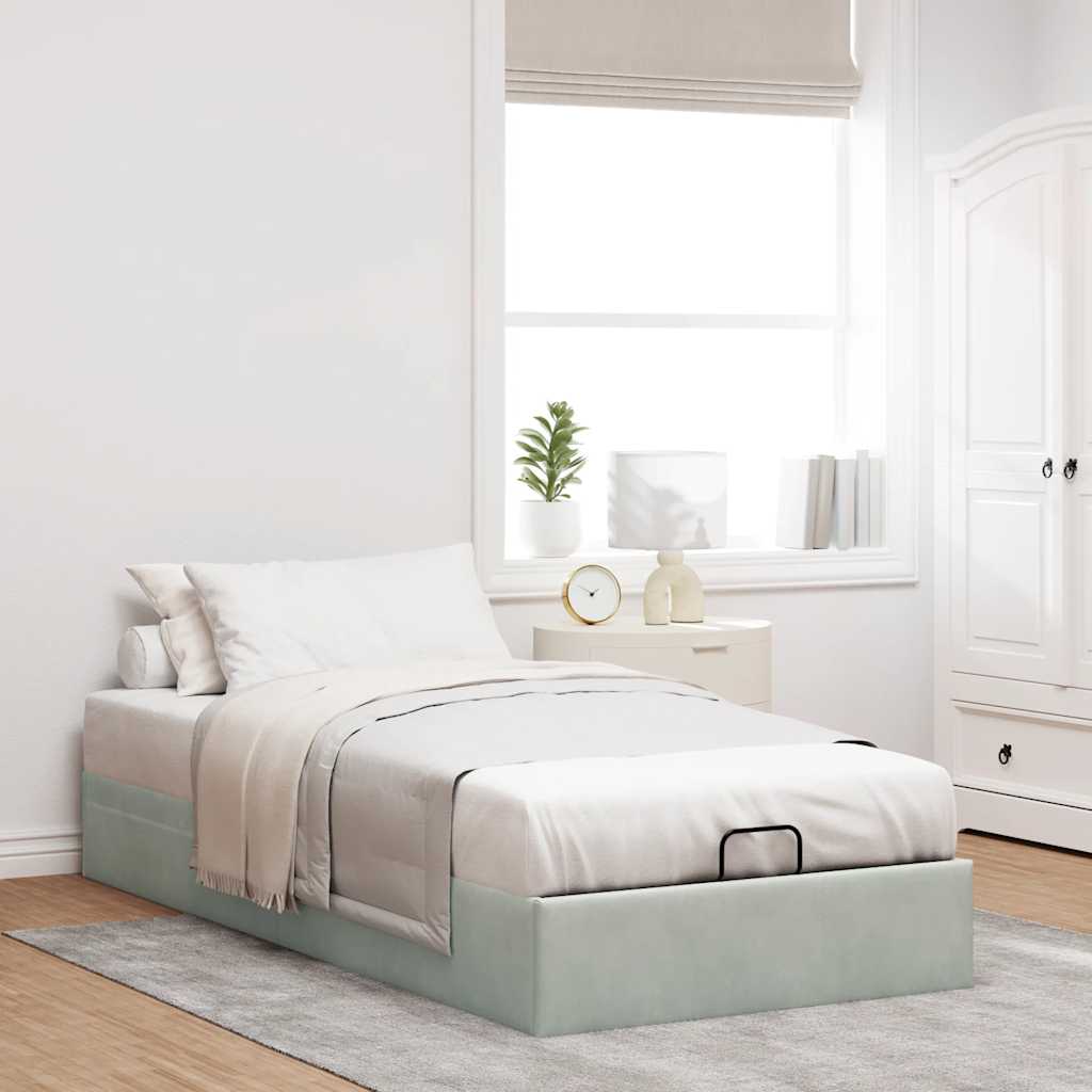 Struttura Letto Pouf Senza Materasso 100x200 cm Velluto