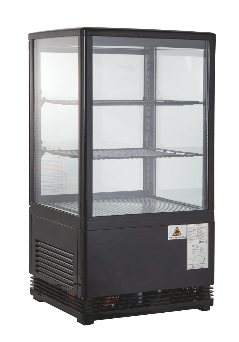 Kühlschrank Kühlvitrine 85 L - LED mit Glastür I abschließbar