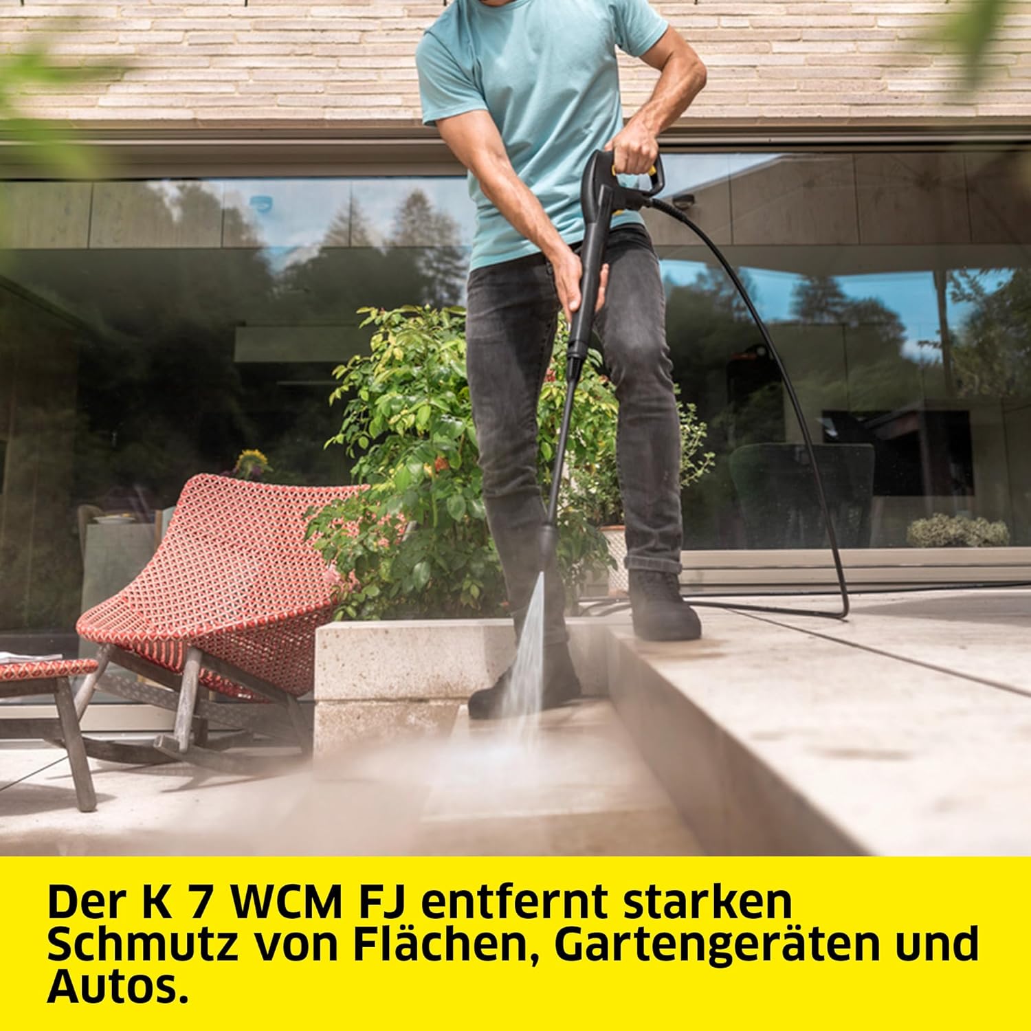 Kärcher Hochdruckreiniger K 7 Premium Power Flex, Druck: max. 180 bar, Fördermenge: 600 l/h, Flächenleistung: 60 m²/h, Gewicht: 17,9 kg, Flex-Hochdruckschlauch, Dreckfräser, Strahlrohr