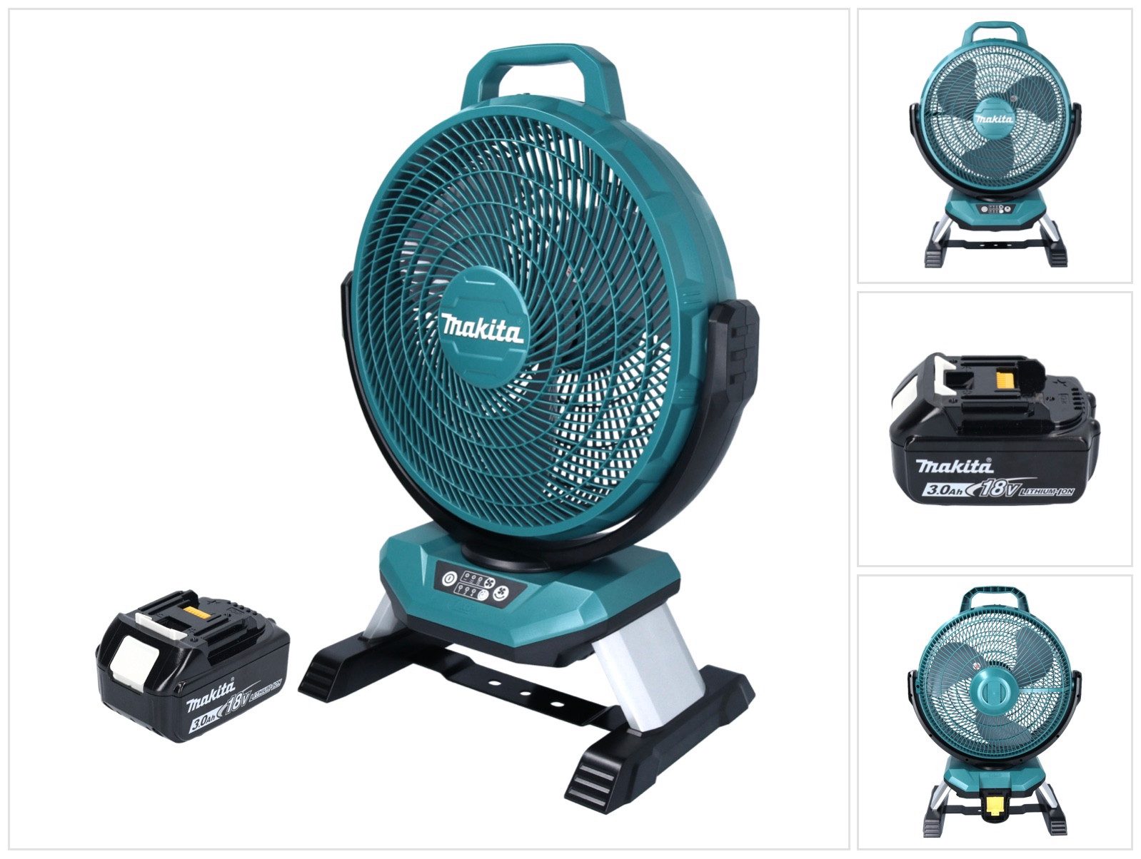 Akku-Standventilator DCF 301 F1 Akku Ventilator Lüfter 18 V 33 cm + 1x Akku 3,0 Ah - ohne