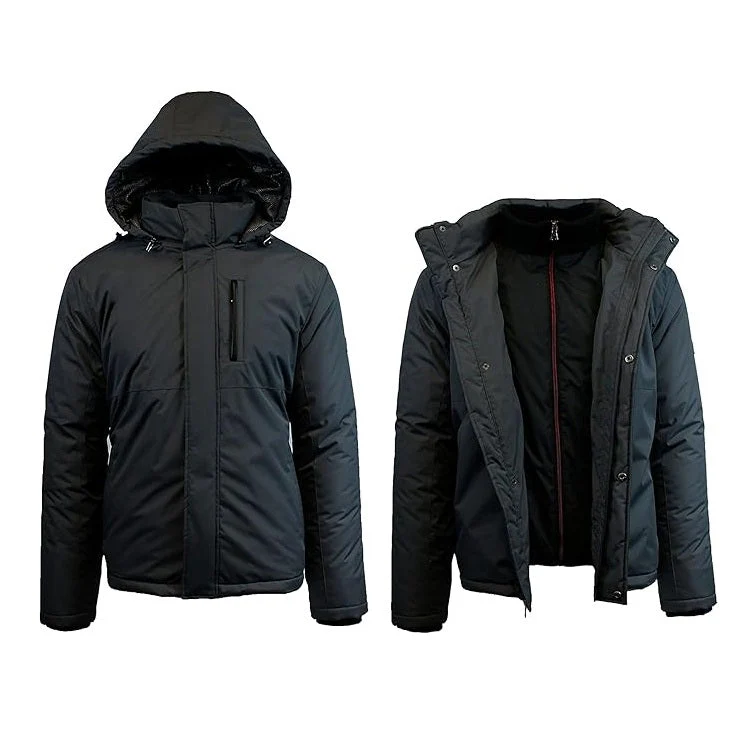 12 Pack Men's Heavyweight Windbreaker Jacket - Black