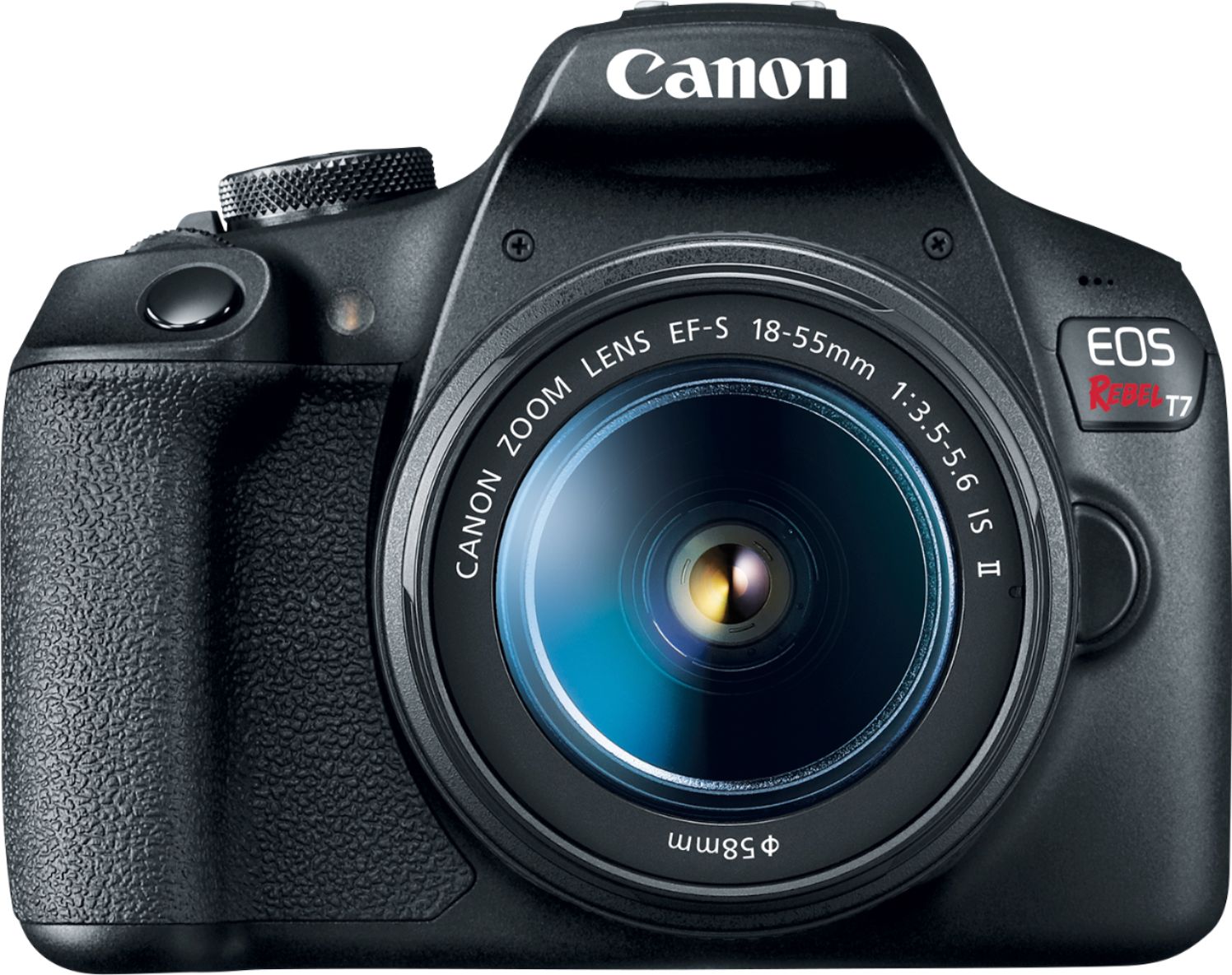 Canon &ndash; EOS Rebel T7 DSLR Video Camera with 18 55mm Lens &ndash; Black