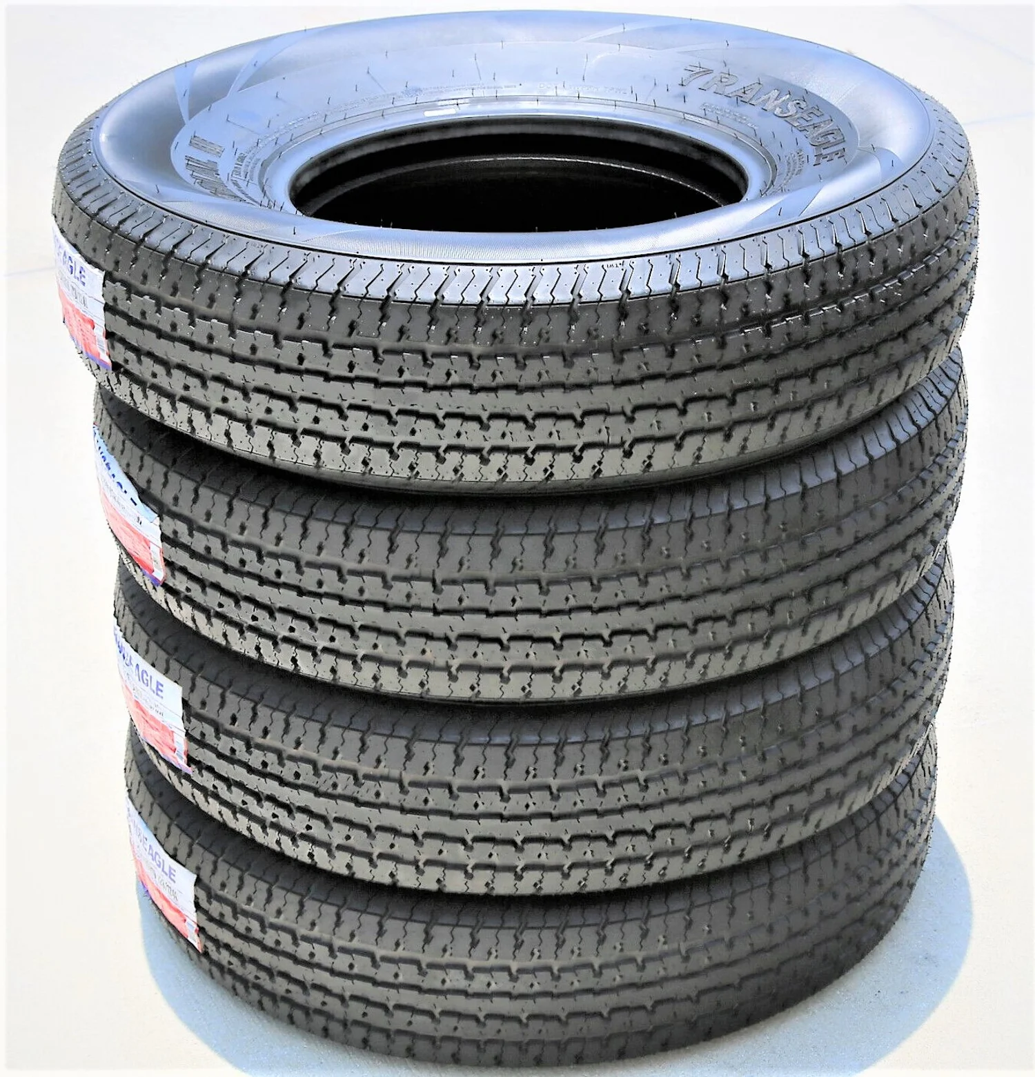 Pair of 2 Transeagle ST Radial II Steel Belted ST205/75R15 205/75R15 107/102L D 8 Ply Trailer Tires