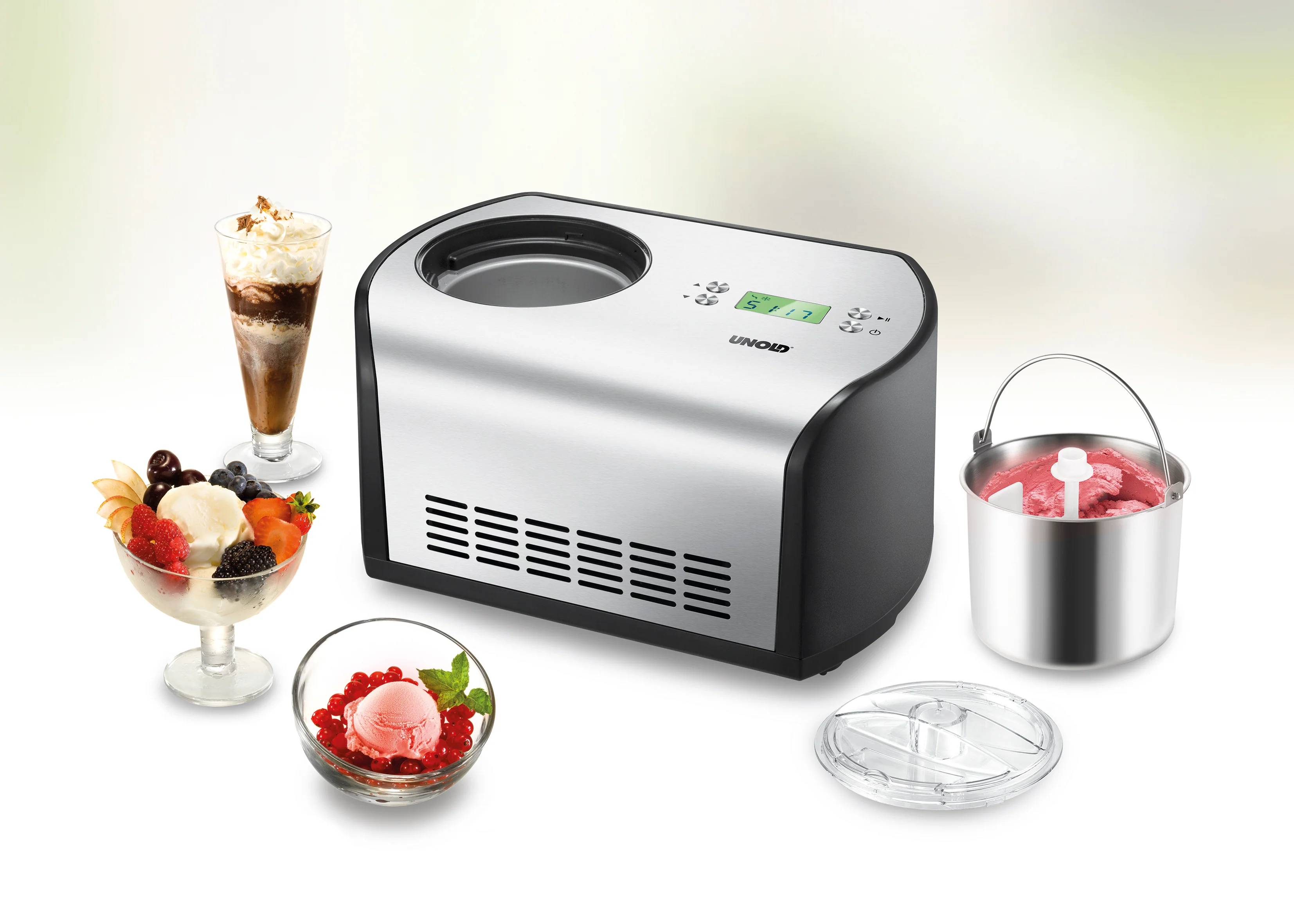 2025 Macchina per gelato One con libro di ricette incluso, capacità 1,2 L