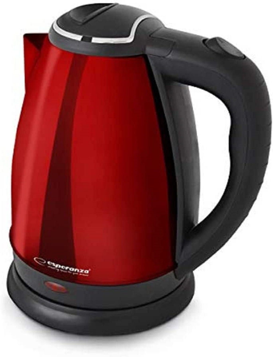Wasserkocher Esperanza Wasserkocher 1,8 l, 1800W Rot, Kunststoff, Edelstahl