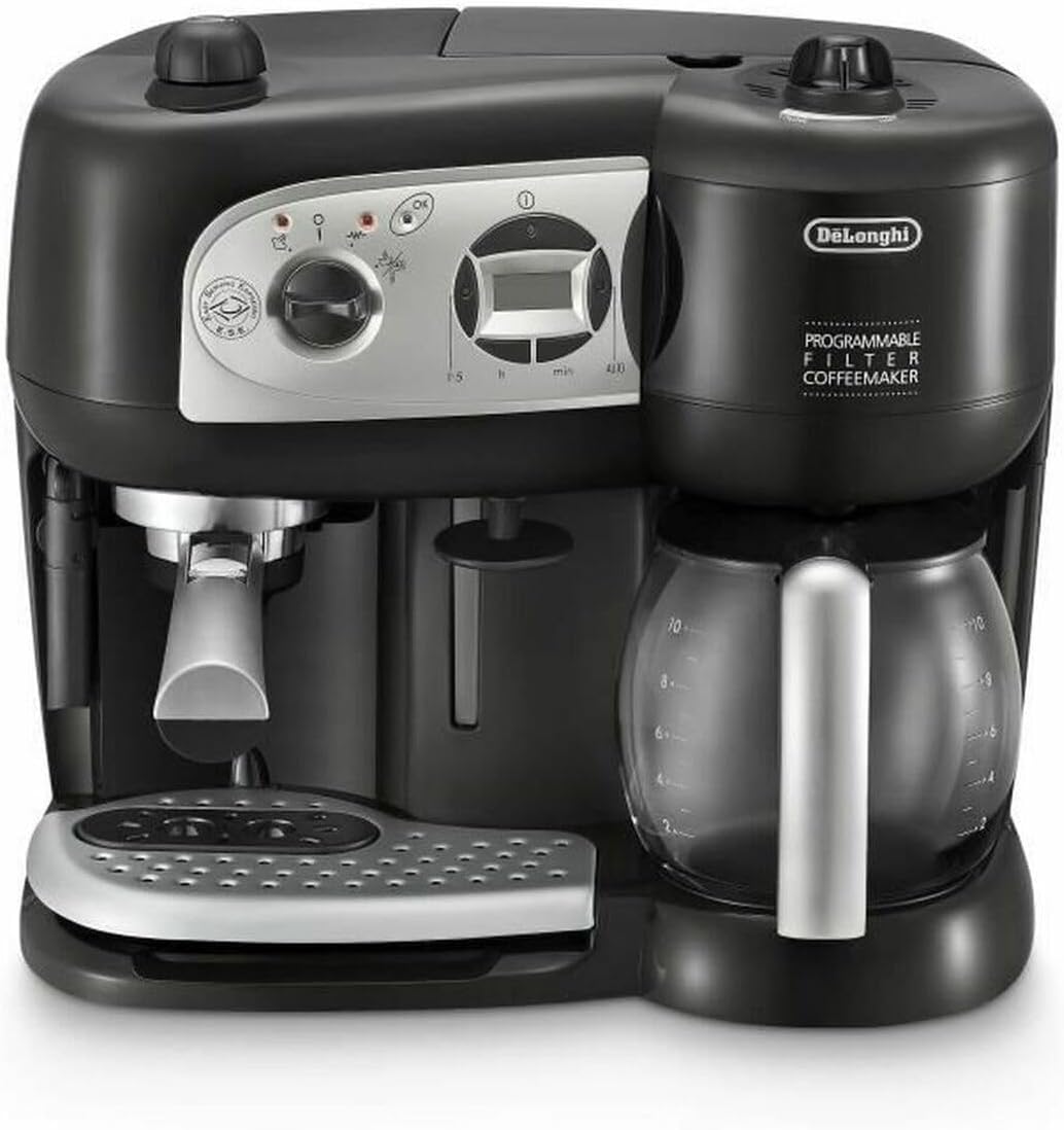 BCO264 Delonghi BCO264.1 Espresso con Pompa e Macchina da caffè, 10 Tazze, 220 V (Non per Gli Stati Uniti), 2 Cups, Acciaio Inossidabile, Nero