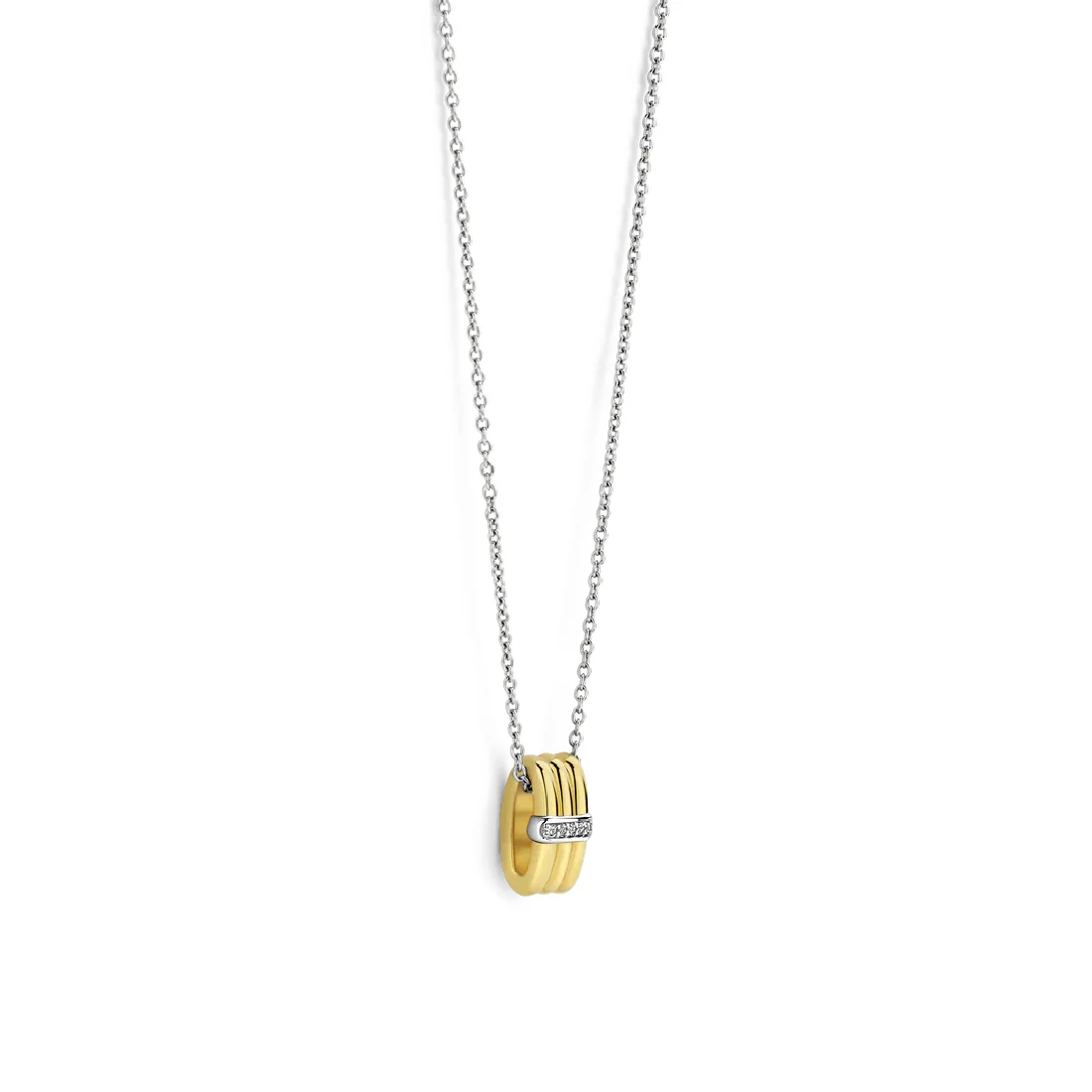 Collana Ti Sento Milano pendente dorato con zirconi 34057ZY