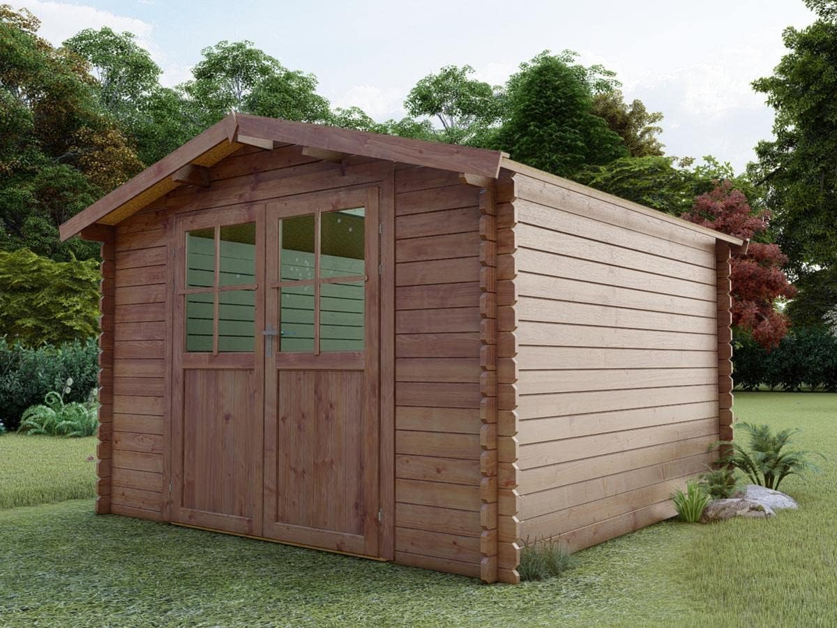 Venta-Unica - Wooden garden shed treated with autoclave 8.8 m≤ 28 mm thick - HORTUSA