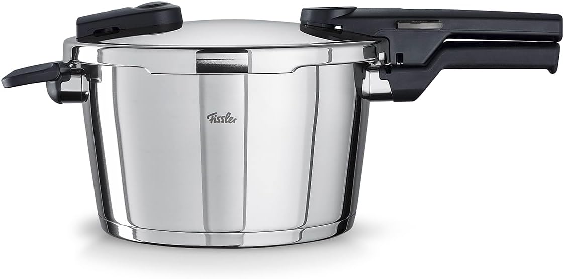 Fissler Vitaquick/Schnellkochtopf-Set, 3-teilig (1 Schnellkochtopf 4,5 L + 1 Schnell-Bratpfanne 2,5 L - Ø 22 cm) – Induktion