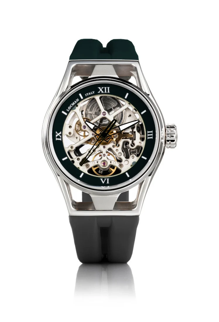 Locman Montecristo Skeleton nero cinturino silicone 0538A01S-00BKGYSIK