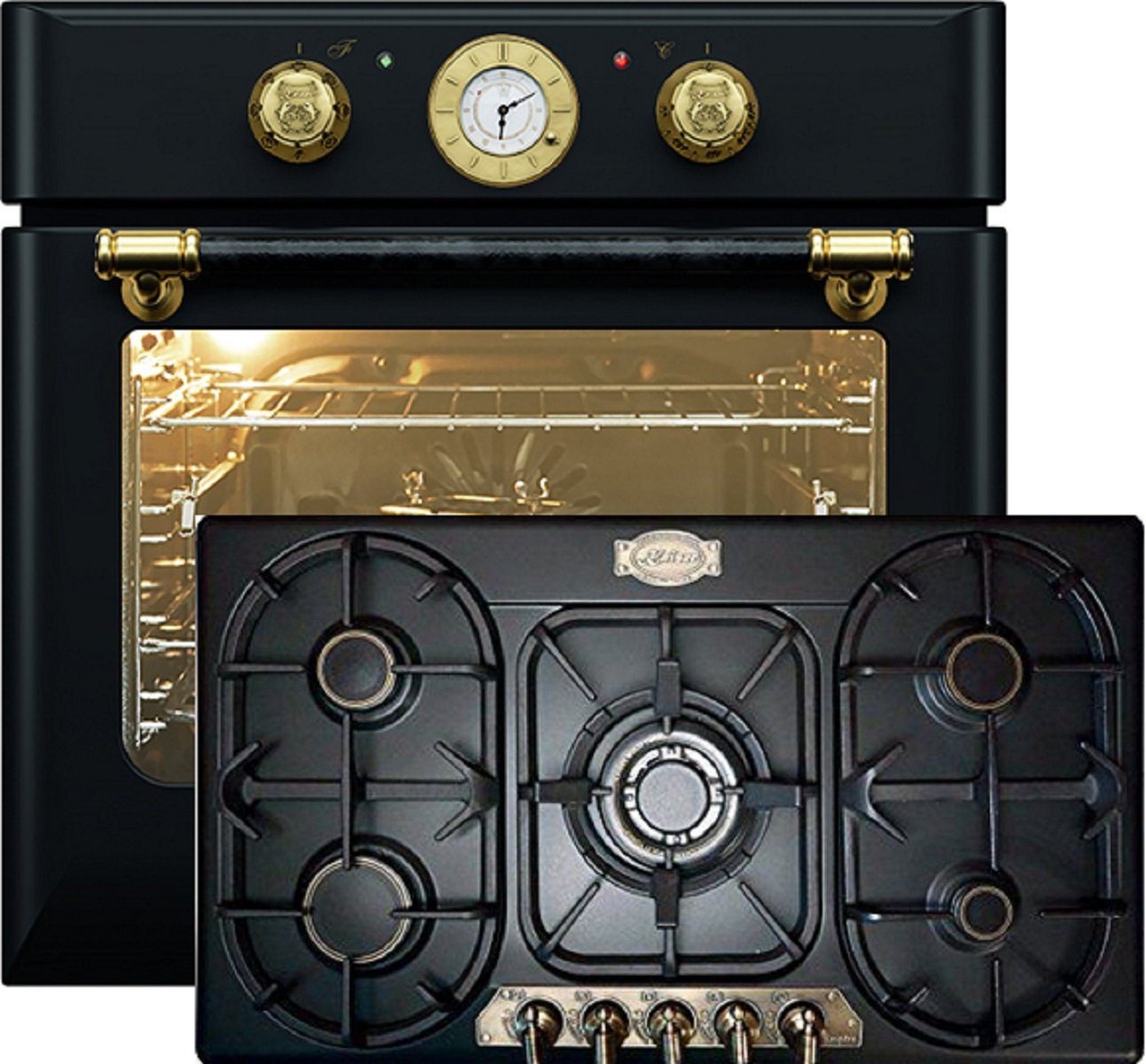 Backofen-Set EH 6432 BE +KG 9325 Em/