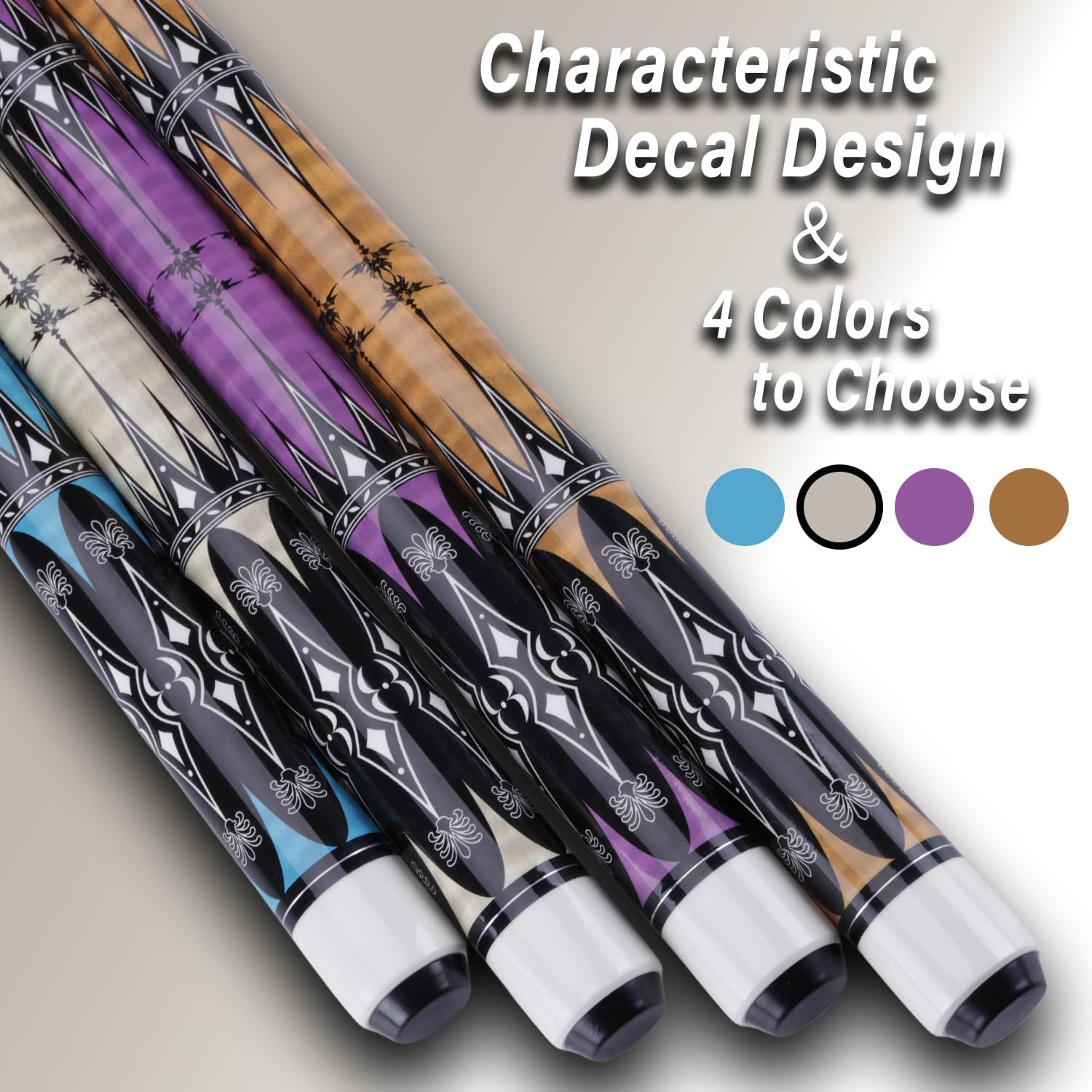 Sinsilvie 13mm 58 Pollici 19 20 Once Stecche Biliardo Pool,1/2 Maple Pool Cue Stick,Bastone da Biliardo da Bar per Uomini e Donne.