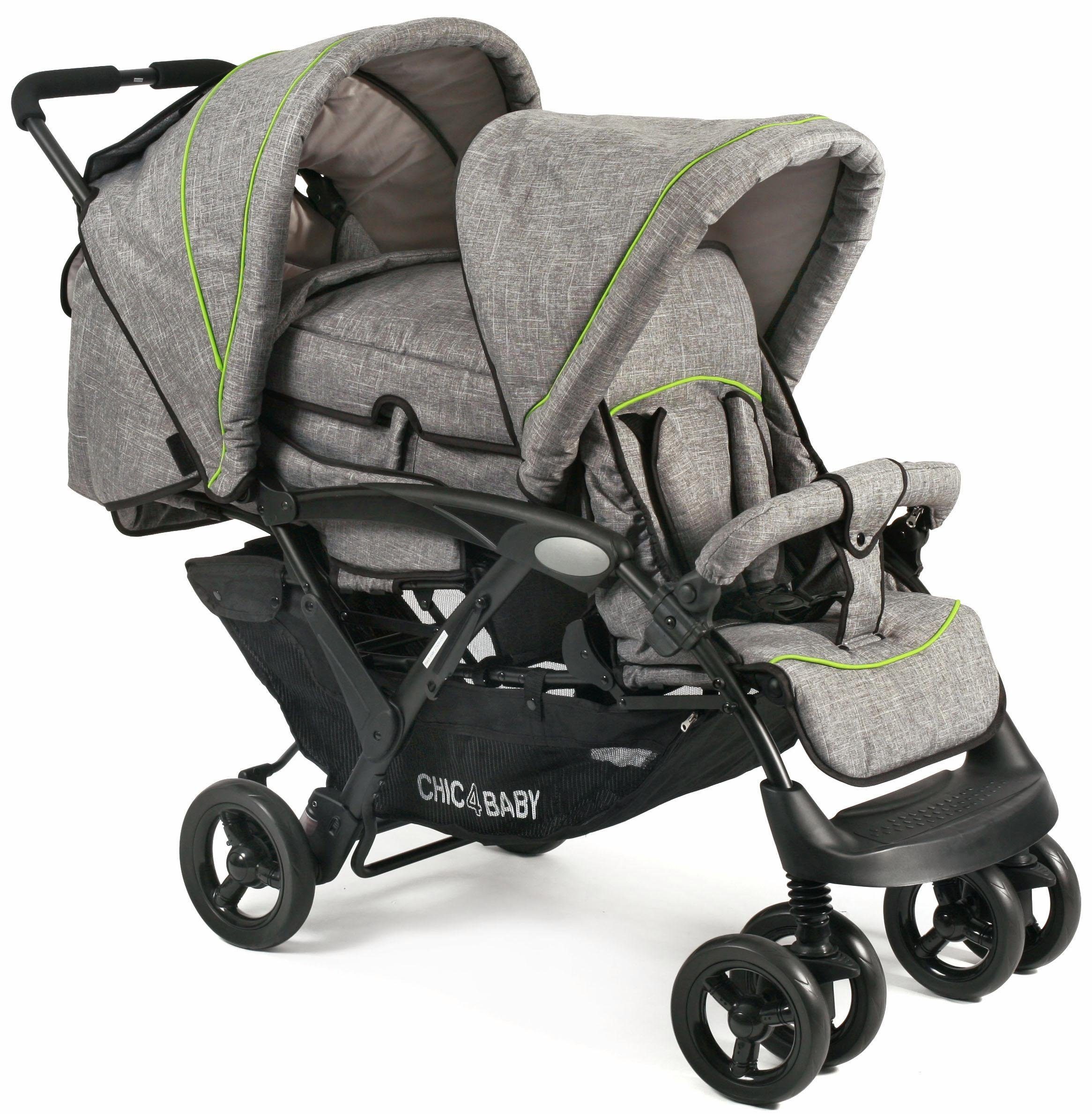 Geschwisterwagen Duo, jeans grey