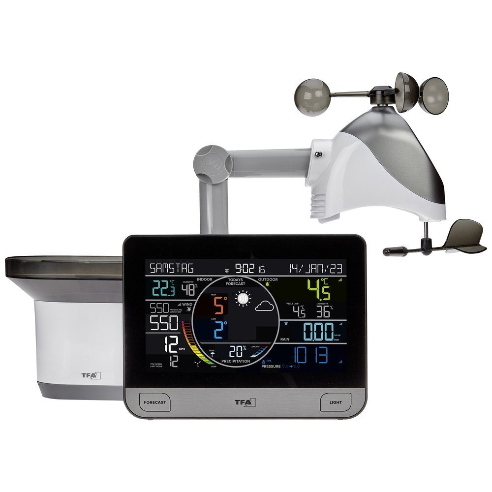 Wetterstation TFA Dostmann WLAN View Pro 35.8003.01 WLAN-Wetterstation Vorhersage fü