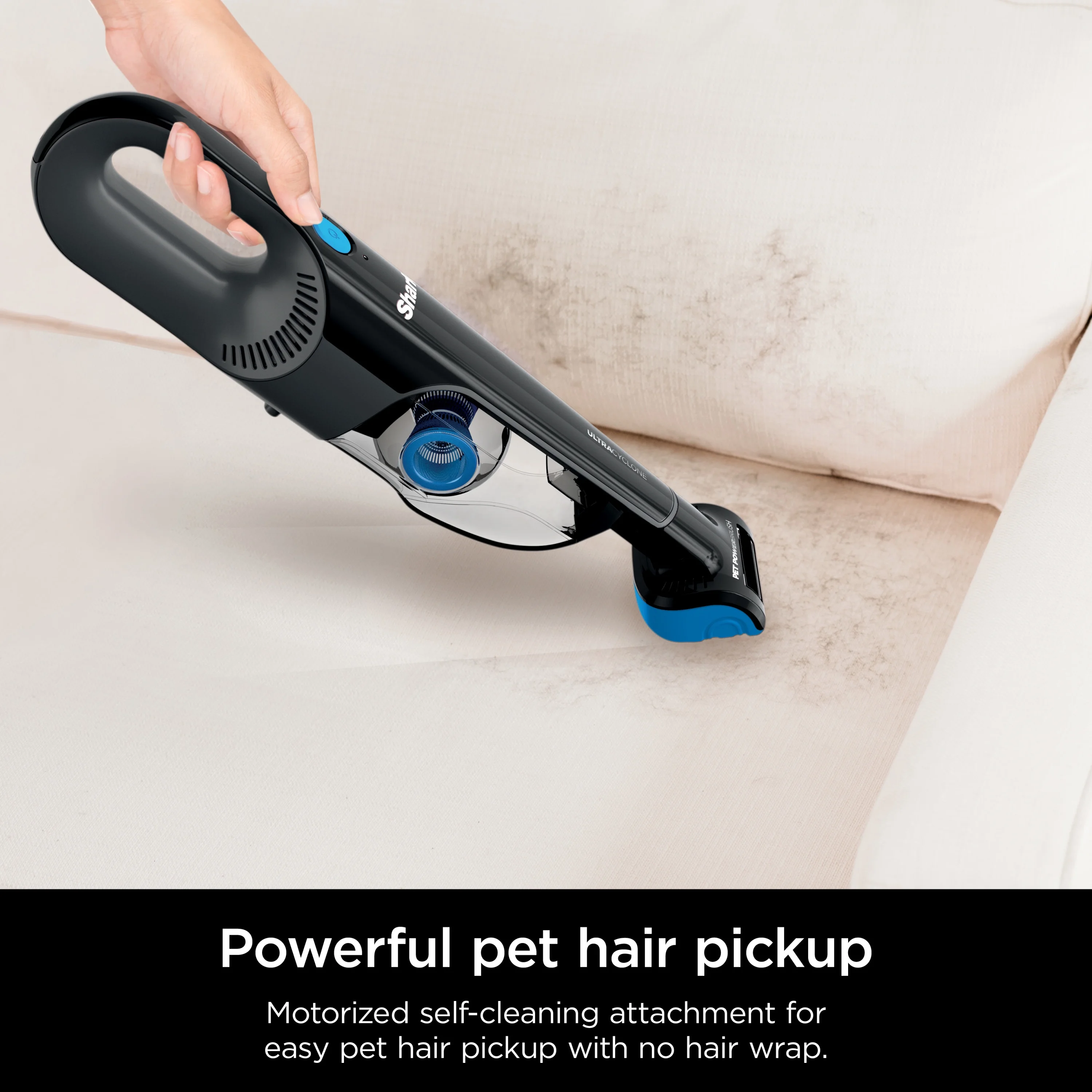 Shark UltraCyclone Cordless Handheld Vacuum, Pet-Friendly, Multi-Surface, Lightweight, with Cleaning Tools, CH950WM Black & Blue