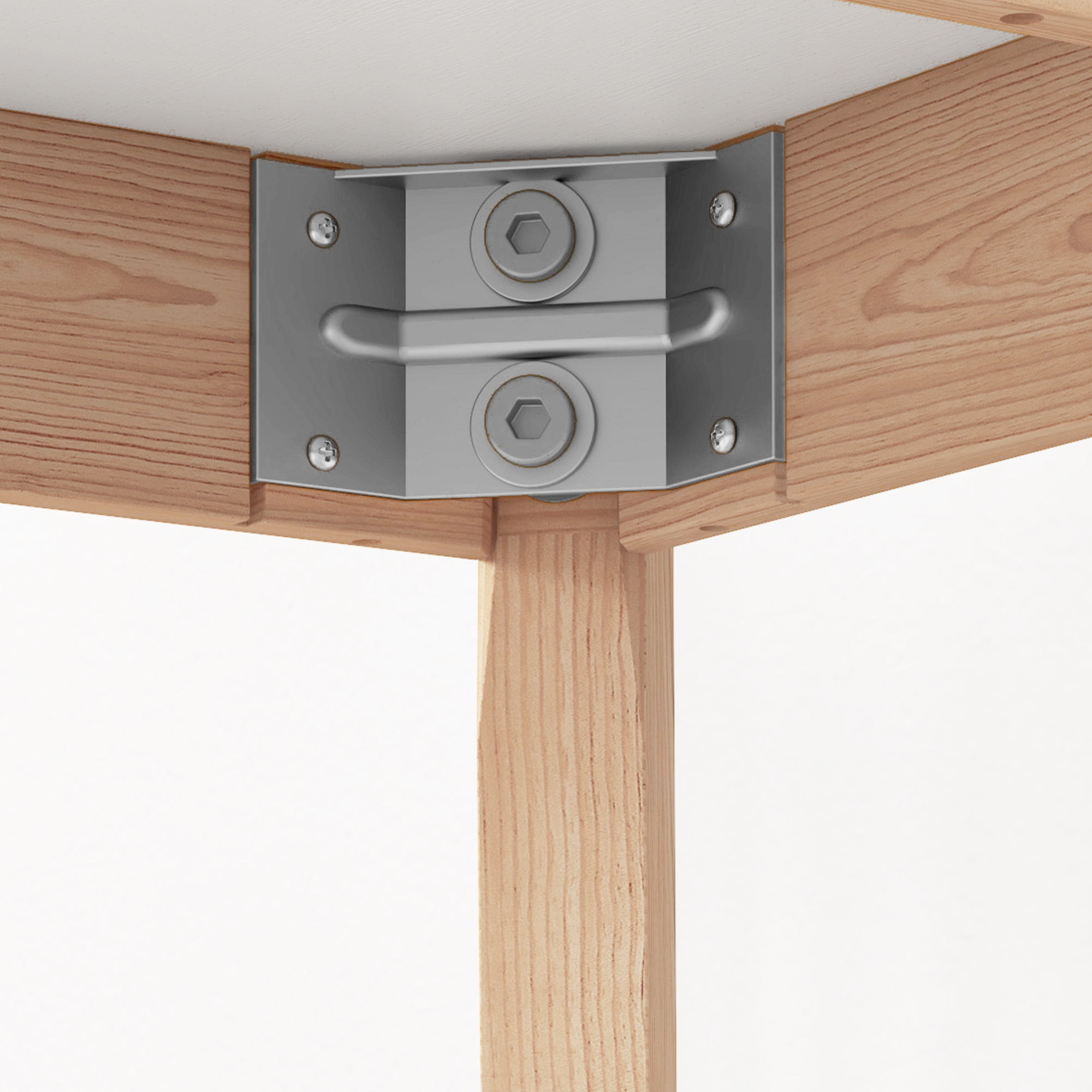 Eettafel Keukentafel Ronde Tafel, Scandinavisch Design, 75 cm x 75 cm x 76 cm, Wit + Natuur