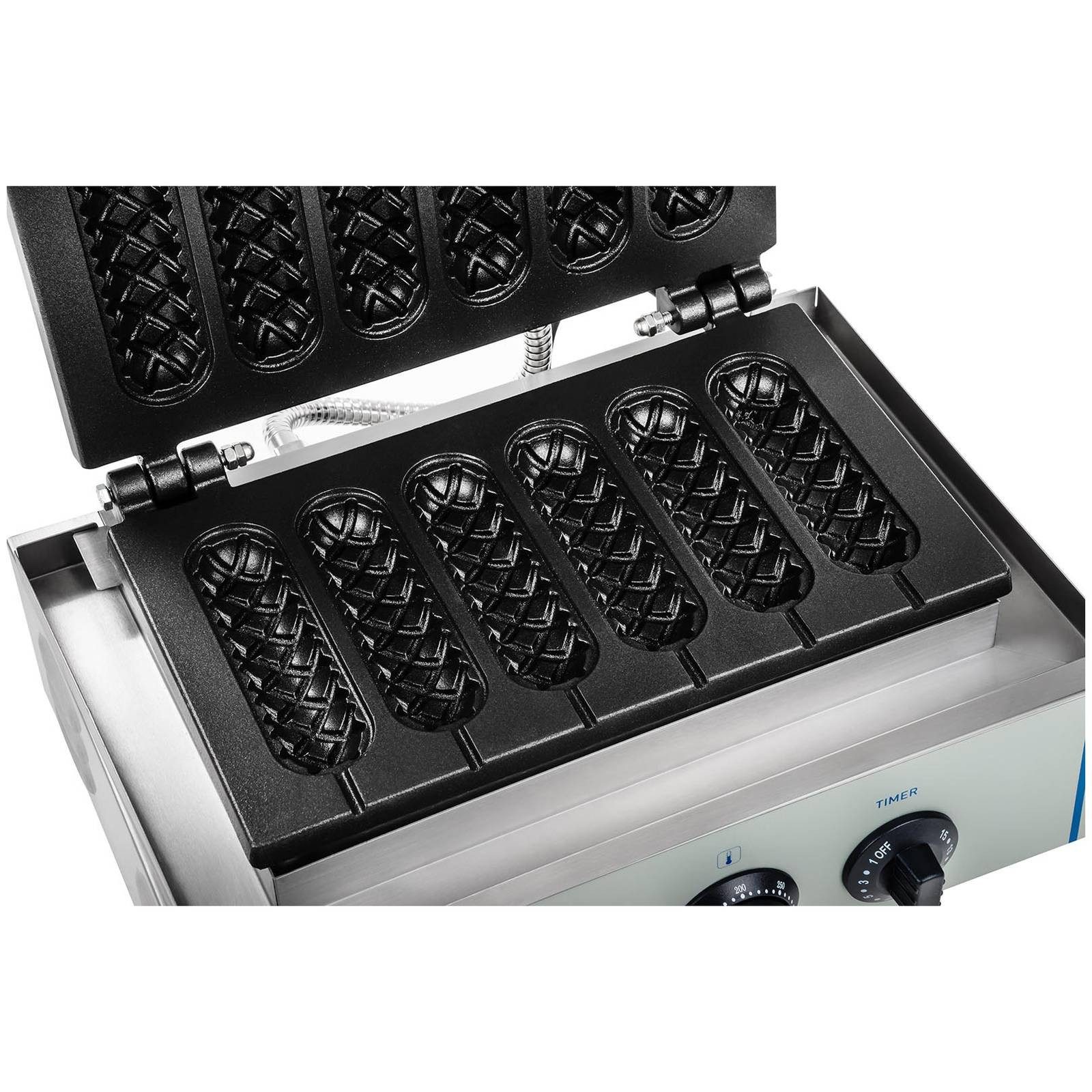 Waffeleisen Corn Dogs Maker Edelstahl Profi Waffeln Am Stiel Waffelsticks Gastro