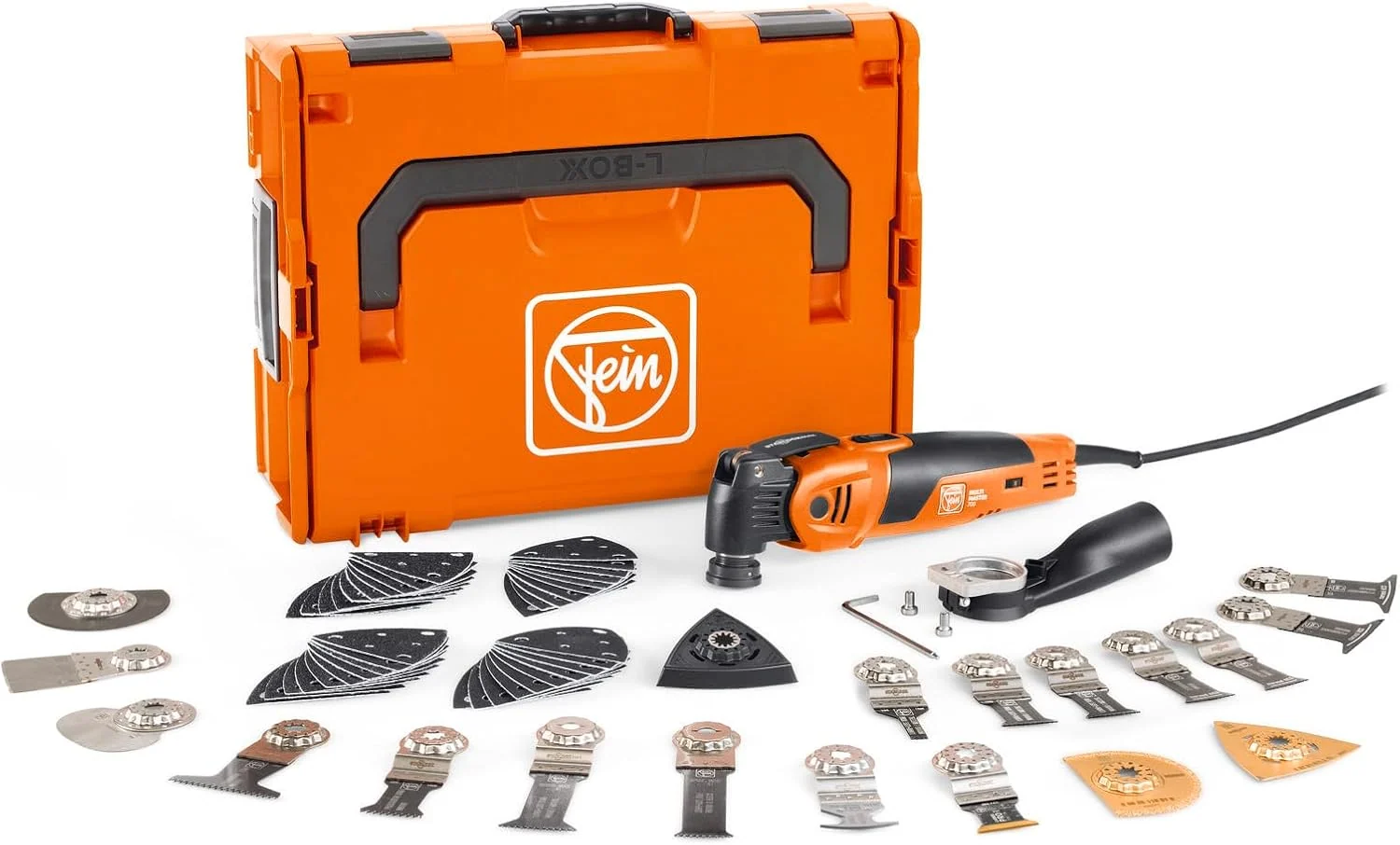 FEIN Multimaster MM 700 Max Top, 450 W, Unser bestes MultiTool mit 60 Zubehören zum Sägen, Schleifen, Schneiden, Anti-Vibrationssystem