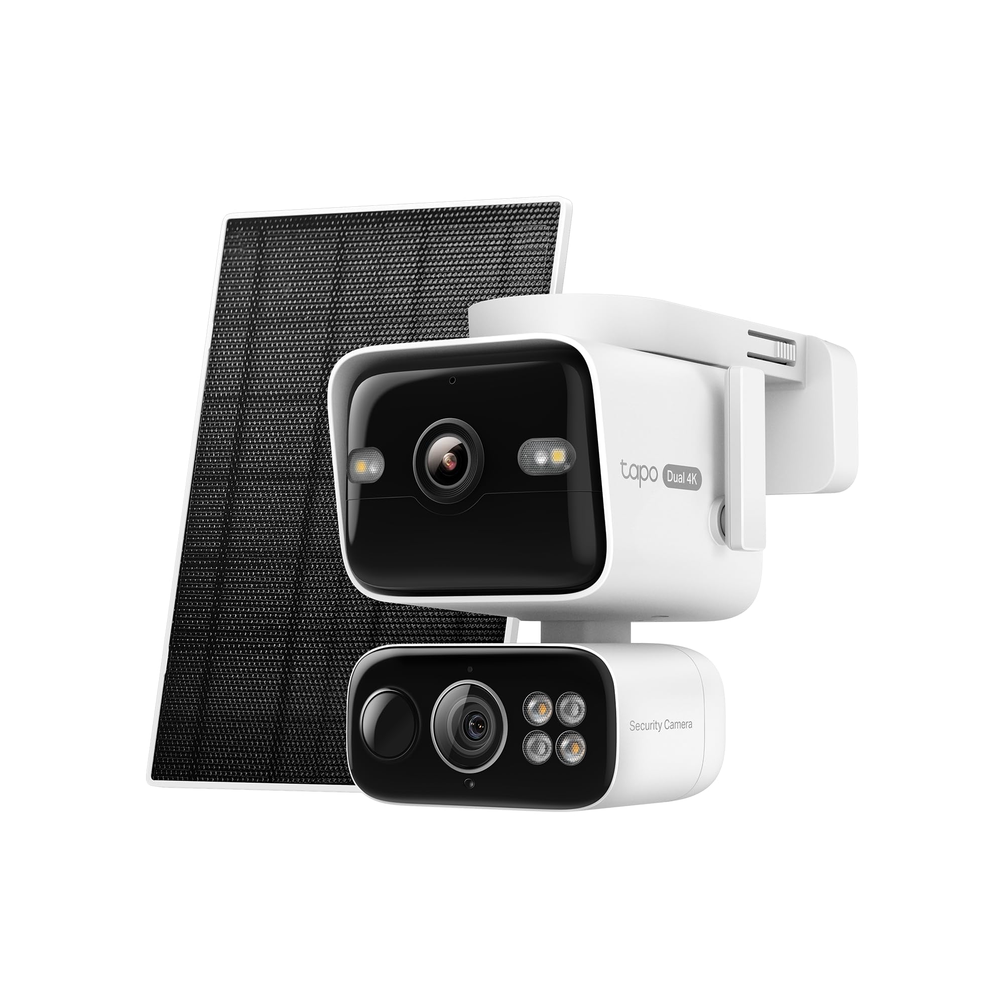 4K Solar-Überwachungskamera Außen mit Akku, 169° Ultraweitwinkel und 6mm Teleobjektiv, Dualband-WLAN, KI-Erkennung, lokaler Speicher per microSD oder