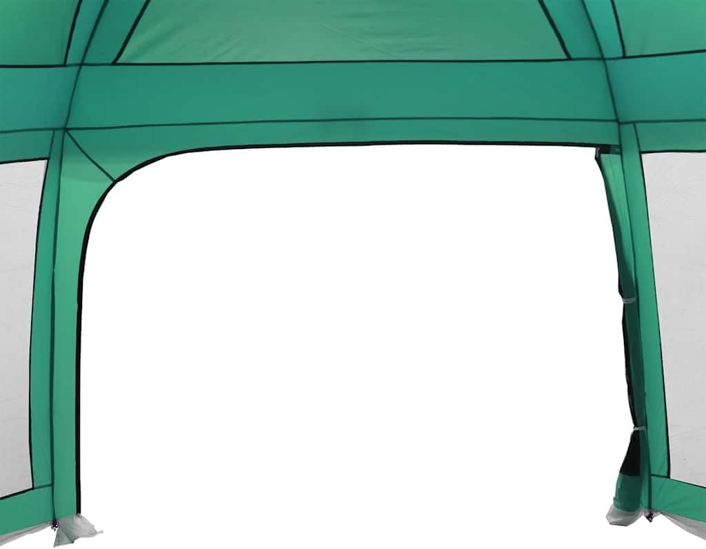 Poolzelt mit abnehmbarem Überzelt Netzwänden Meergrün 670x590cm