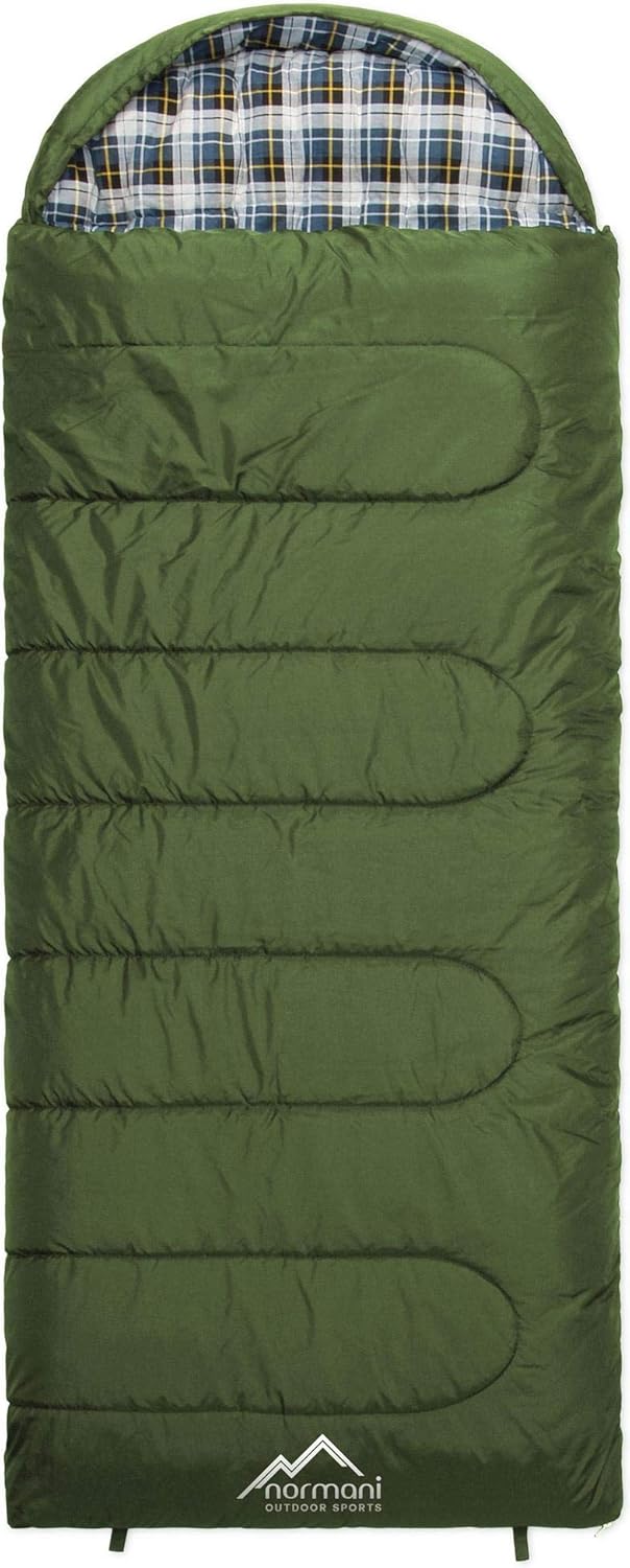 normani 4-in-1-Funktion Extrem Outdoor Schlafsack 'Antarctica' aus Nylon Rip-Stop mit 500 + 250 g/m² Hollow Fiber Füllung 220 x 90 cm