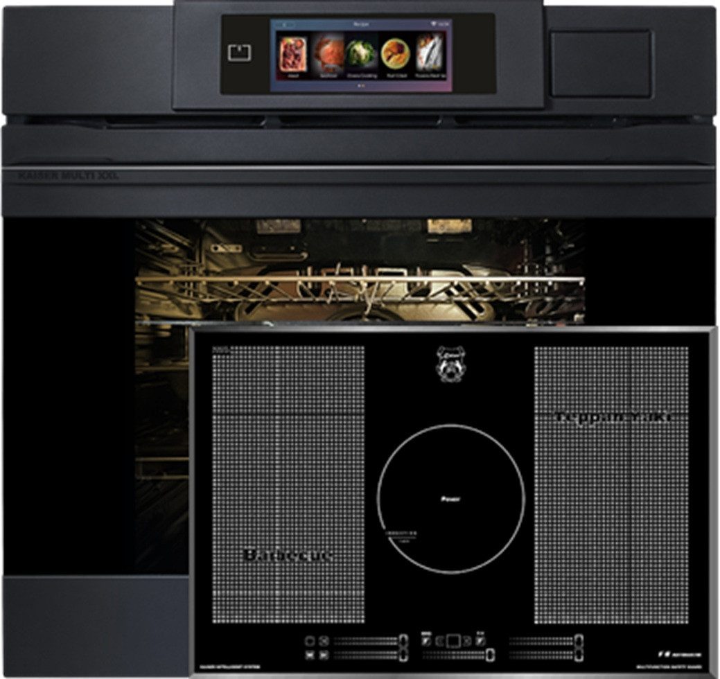 Backofen-Set Herd Set Autark XXL Multi 37,Multifunktions-Elektro-Dampfbackofen mit Dampfreinigung, 60 cm+ Induktionskochfeld 77 cm EH 6341+KCT 777 FI La Perle