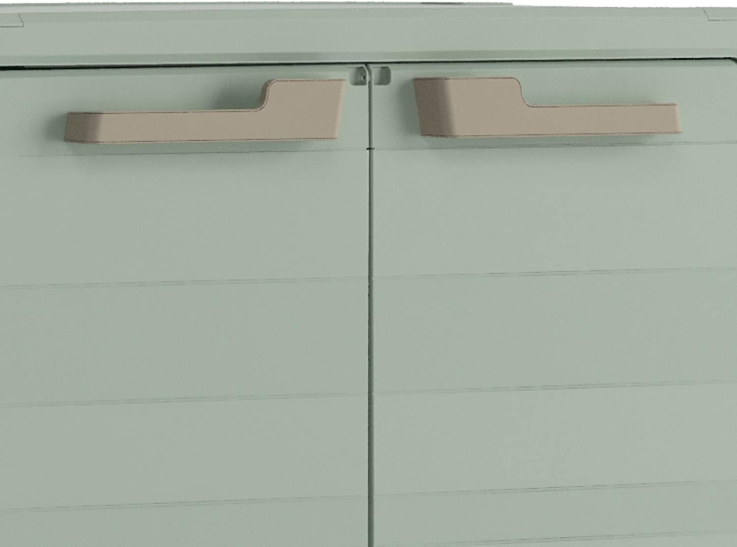 Keter Armadio 2 Ripiani Regolabili Realizzato In Resina Planet Outdoor Basso, Verde, 80 x 44 x 100 cm