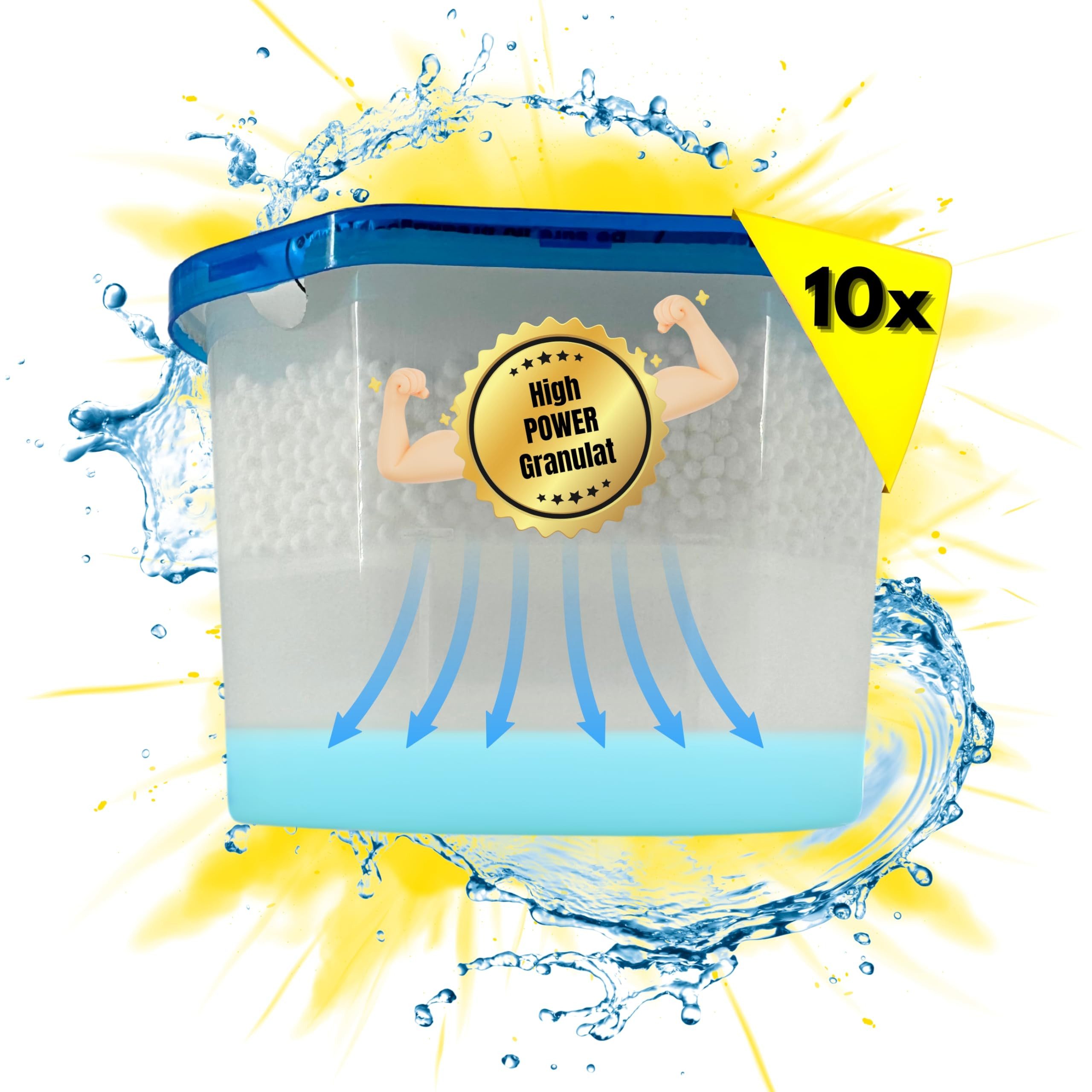 Granulat-Luftentfeuchter 10x 500ml Luftentfeuchter Granulat Raumentfeuchter für Keller Bad