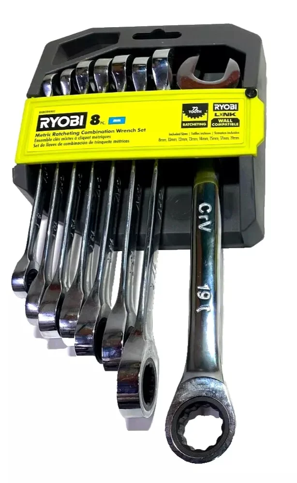 RYOBI 16 PC. SAE  & Metric Ratcheting Combination Wrench Set