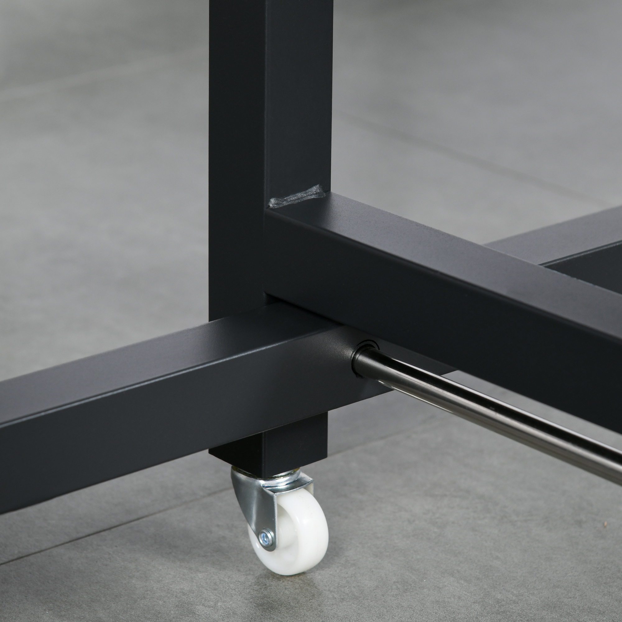 Opklapbare Eettafel, Industri?le Tafel, Opklapbaar, van Metaal en Hout, Ruimtebesparend, Bruin