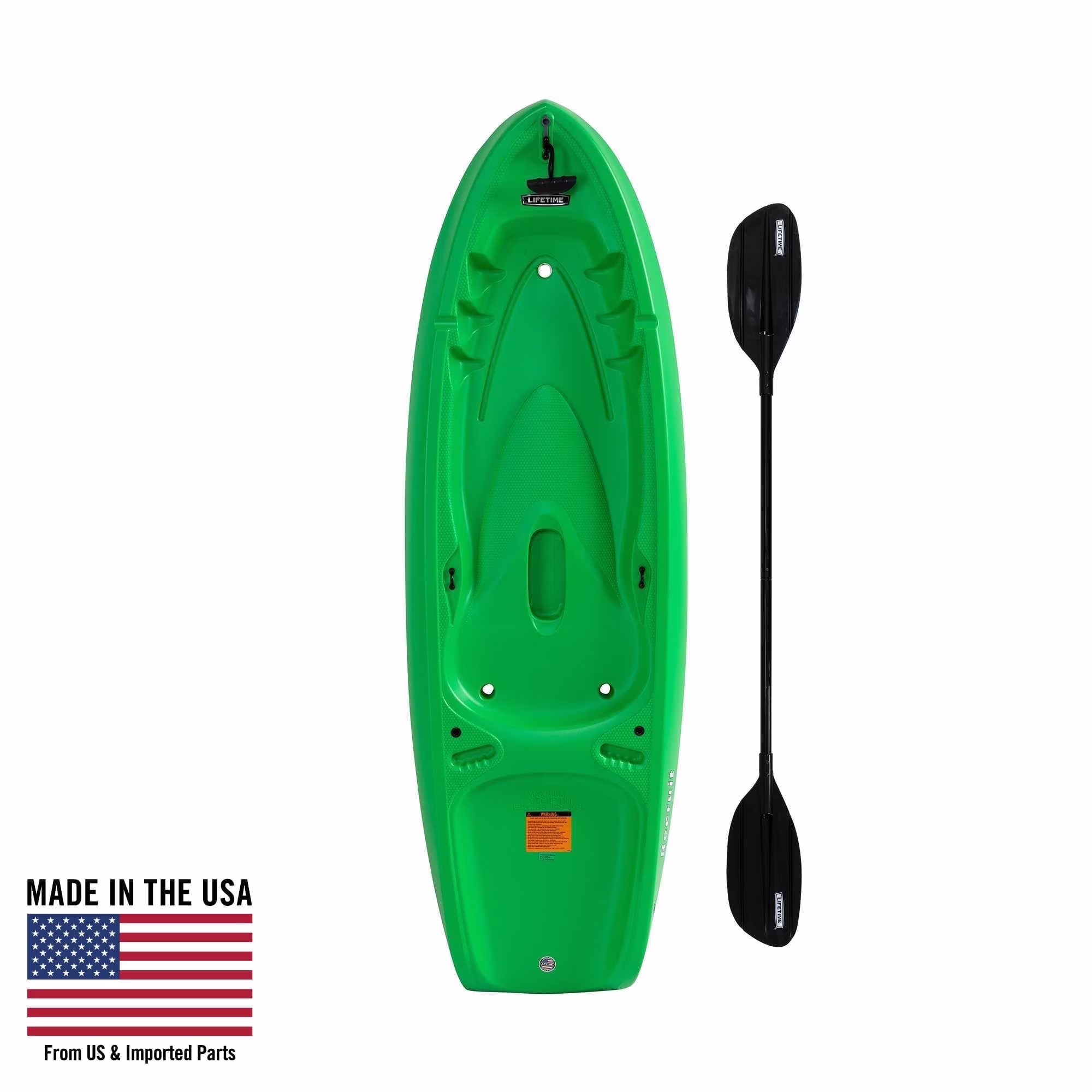 Lifetime Recruit 6.5 ft Youth Sit-on-Top Kayak, Lime Green (90765)