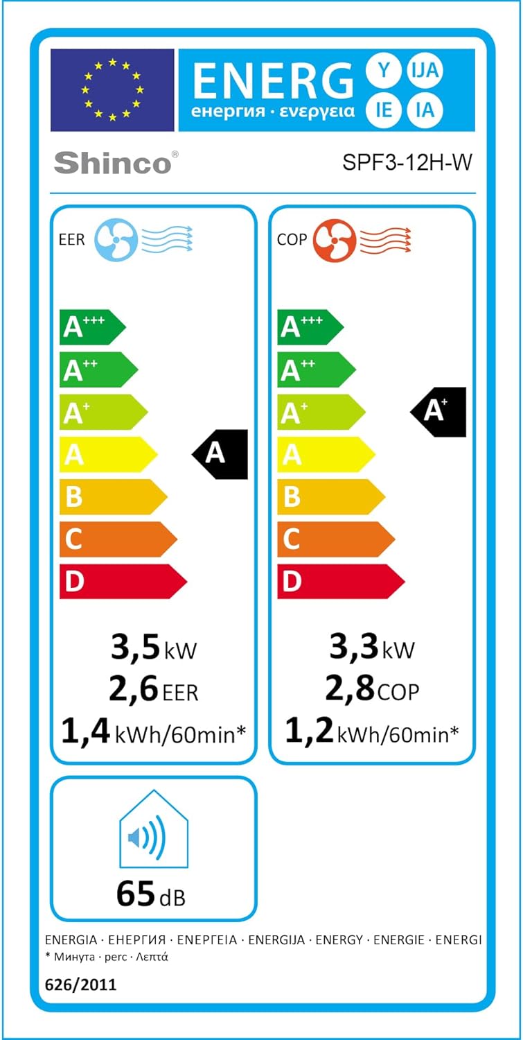 SHINCO Mobile Klimaanlage mit Abluftschlauch, 9000BTU, 2,6 kW, Kühlen&Ventilieren&Entfeuchten, Mobiles Klimagert mit Schlafmodus, Raumgre bis 22㎡, 24-Stunden-Timer