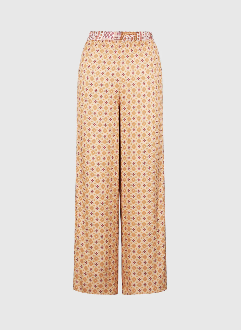 Presley Satin-Effect Straight Trousers in Cornflower Blue �� An'ge