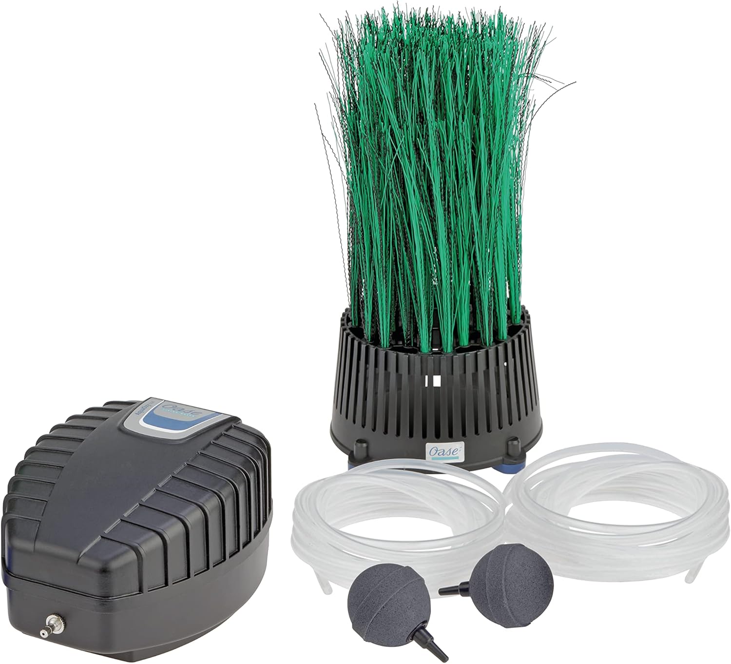 OASE 50249 Teichbelüfter OxyTex Set 1000, Teichbelüftung, Sauerstoffversorgung, Belüftungspumpe, Filtermedium, erhöht Filterleistung um bis zu 25%