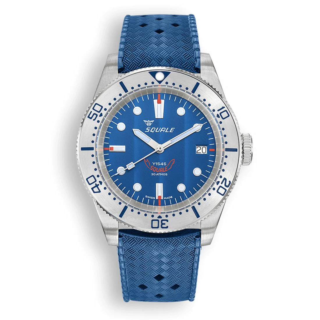Orologio Squale 1545 blu bracciale gomma sub 300mt 1545SSBLC.HTB