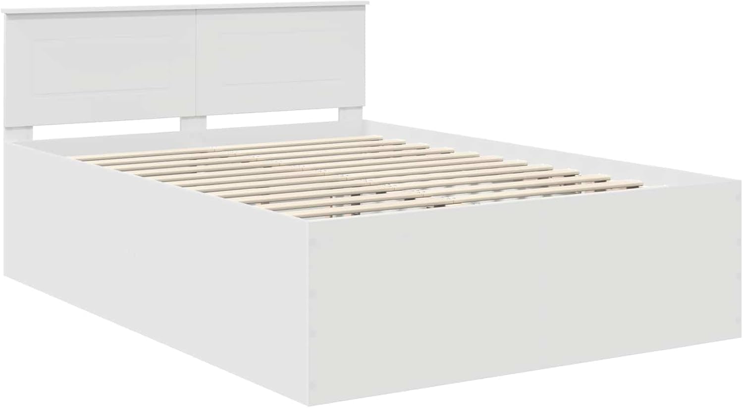 Generico Struttura del Letto Bianco 140 x 200 cm Legno Multistrato,Mobili,Set di mobili,Bianco,61.7 kg,3408578